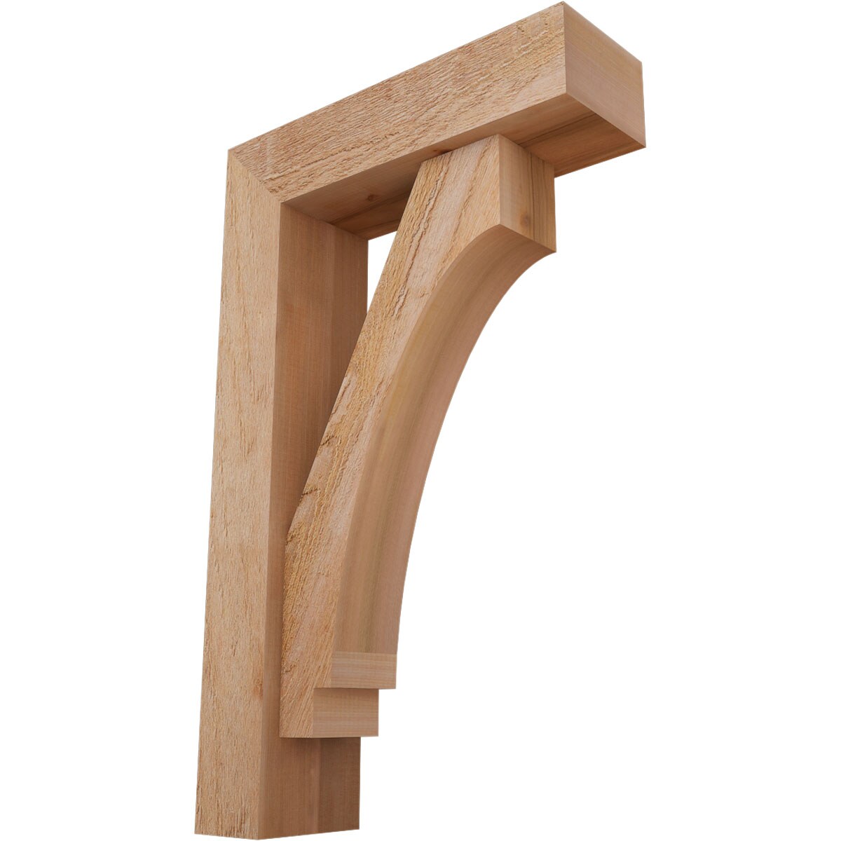 Ekena Millwork 1462640 Imperial block rough sawnbracket with offset brace 6-in x 20-in x 32-in Western red cedar Brown Wood Standard bracket