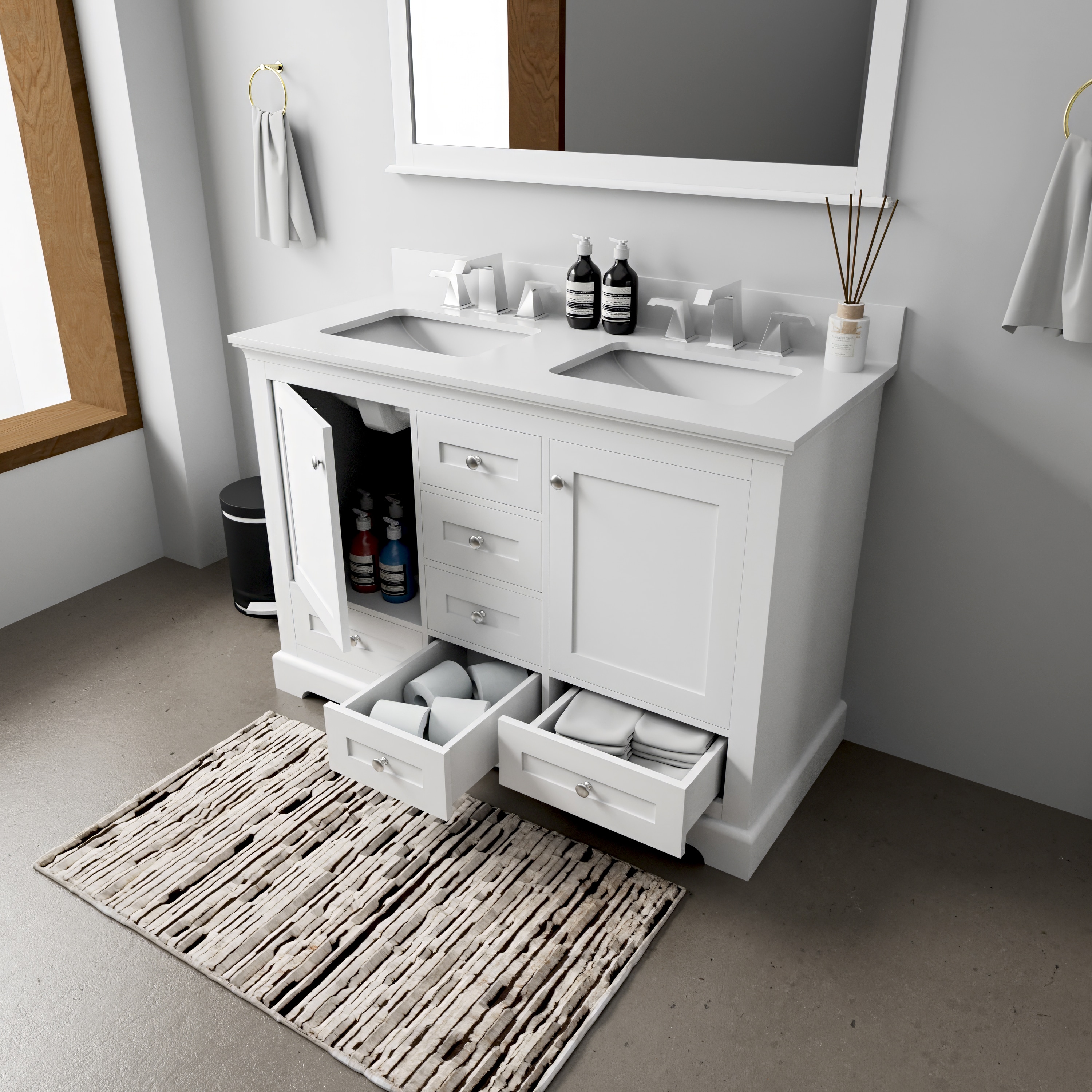 Lexora LD342248DAWQM46 Bath-Vanity-Combo - View #5