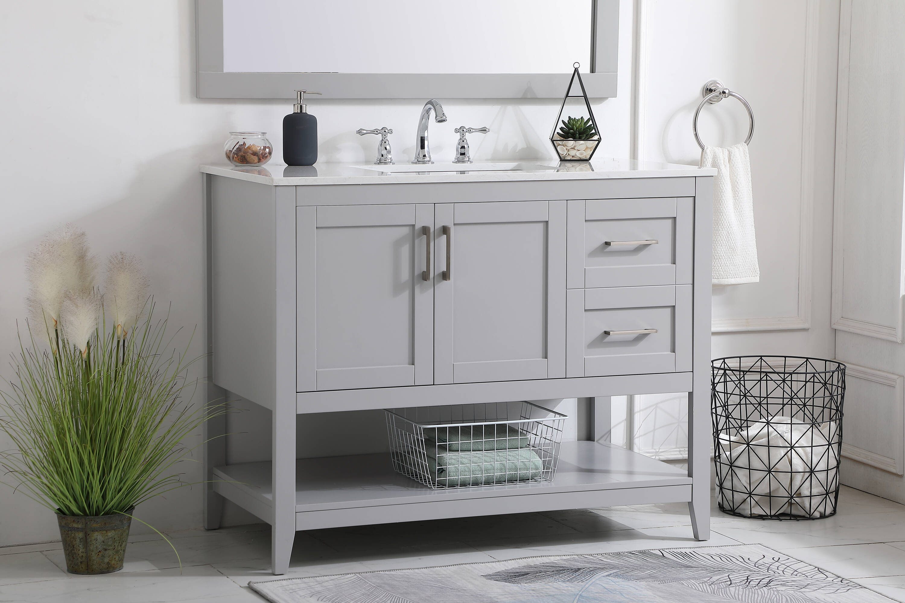 Elegant Decor FI48042GR Bath-Vanity-Combo - View #4