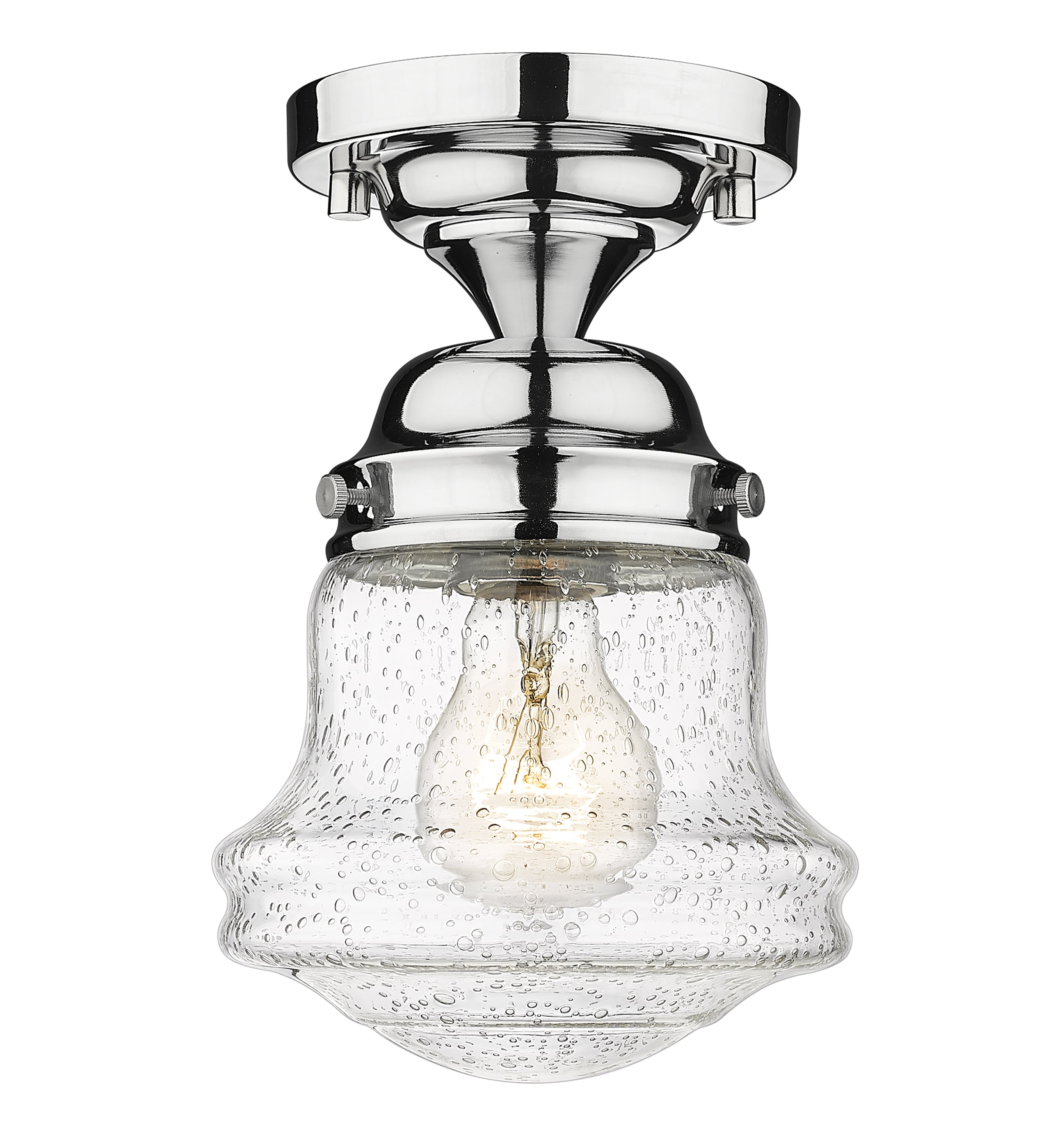Z-Lite 736F1-CH Vaughn 1 -Light 6-in Polished Chrome Flush Mount Light