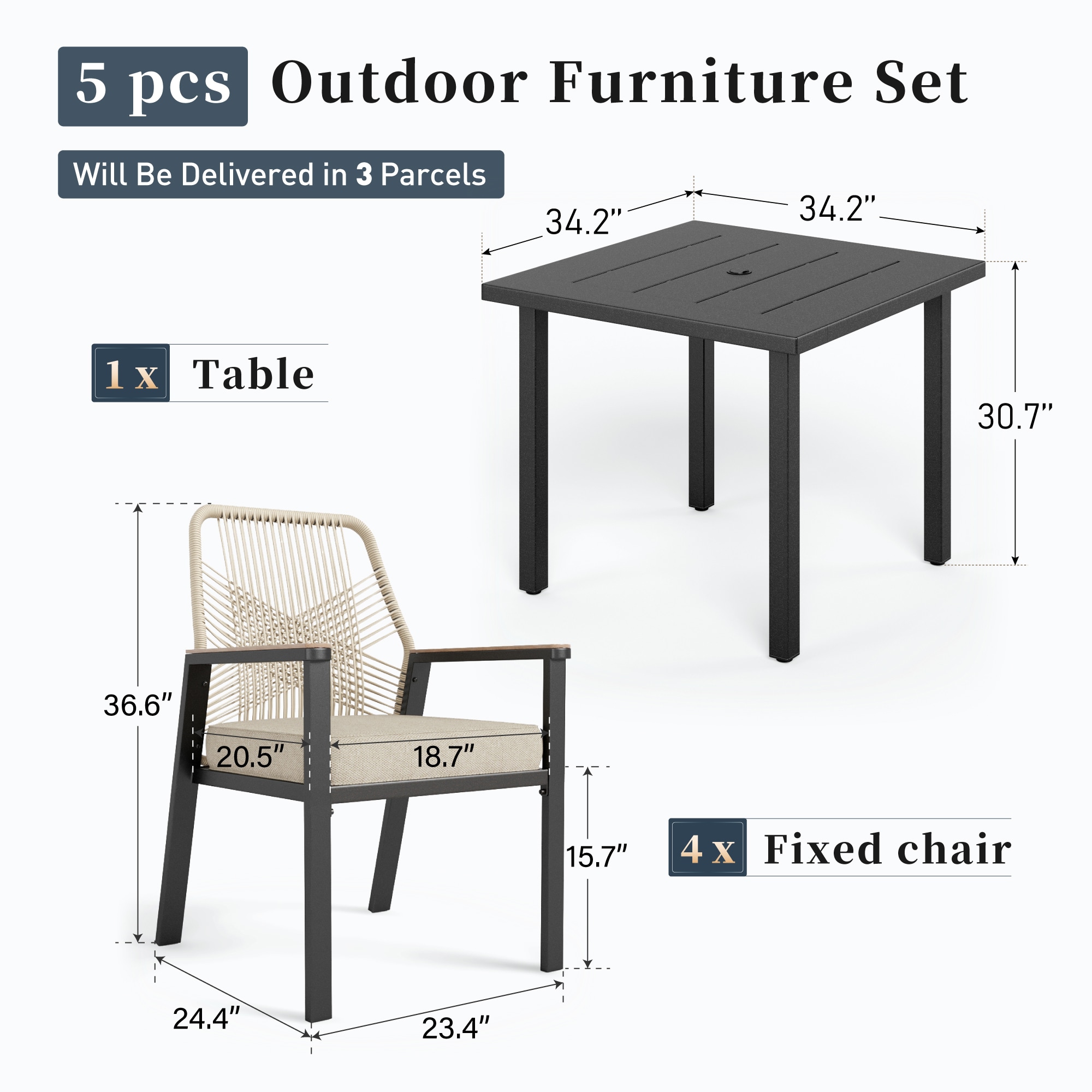 Sunshine Valley TC5-471-178 Patio-Dining-Sets - View #2