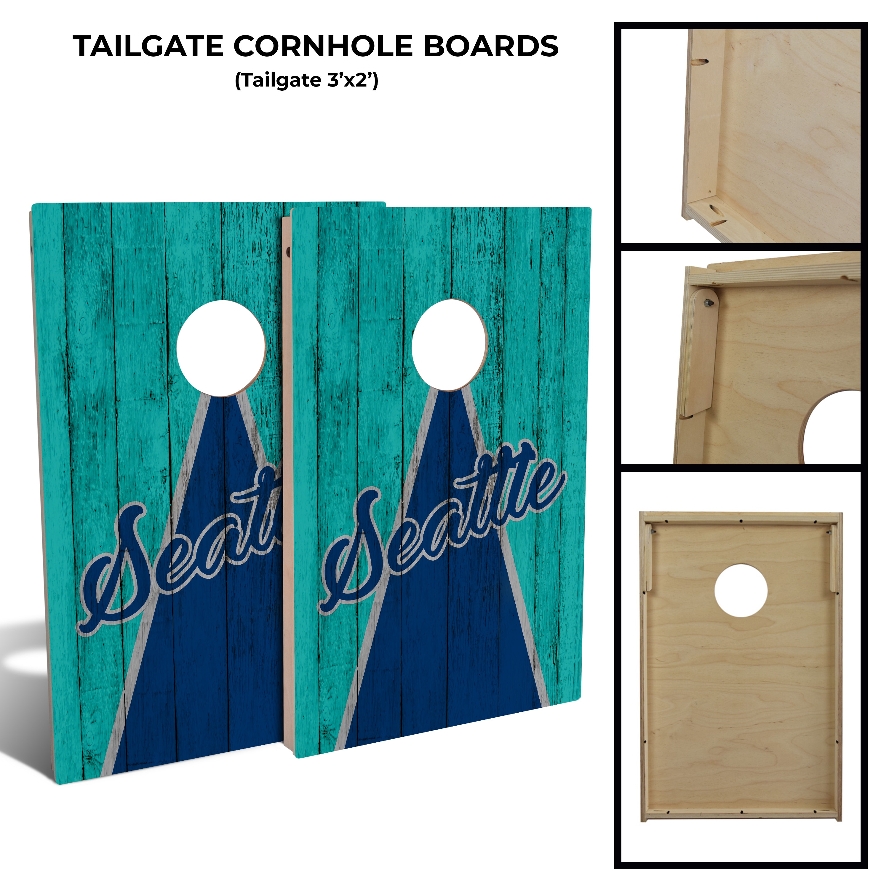 Chicago Bears Version 4 Cornhole Wraps - Set of 2 - Custom