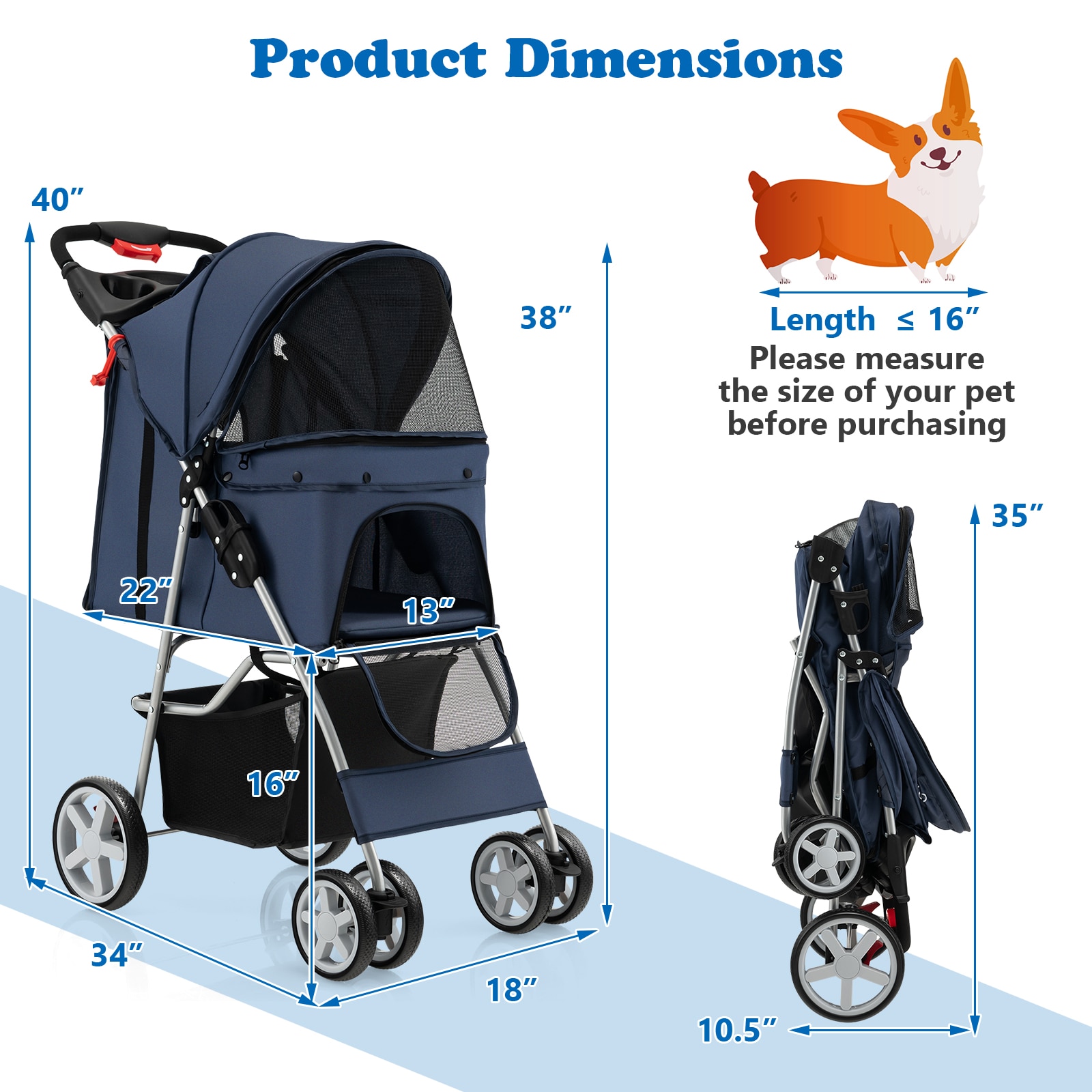 Slickblue D-CO-YN7247SP Pet-Strollers - View #6