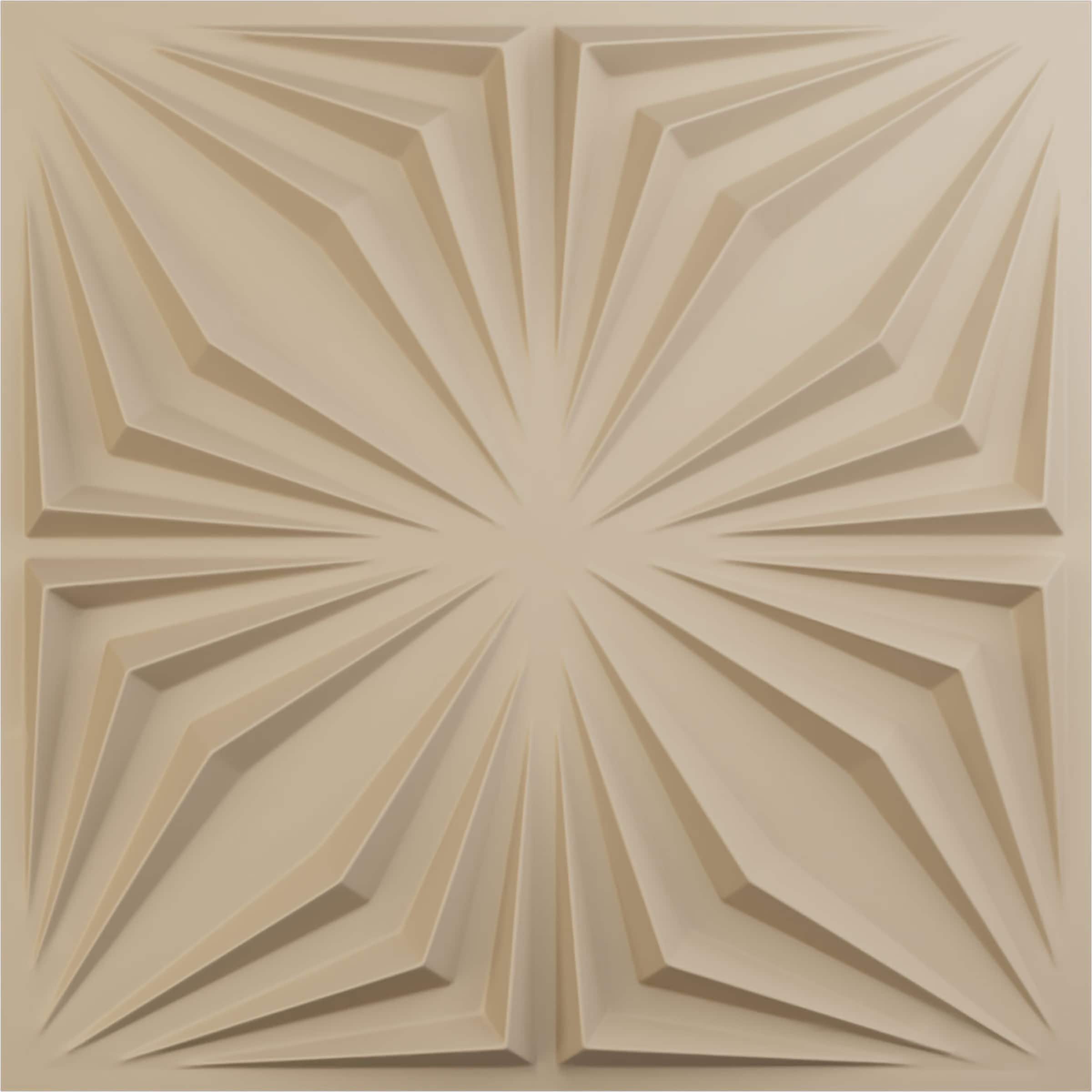 Ekena Millwork WP20X20AHGBE 19-5/8-in x 19-5/8-in Embossed Paintable/Stainable Off-white PVC Wall Panel ( 2.67-sq ft )