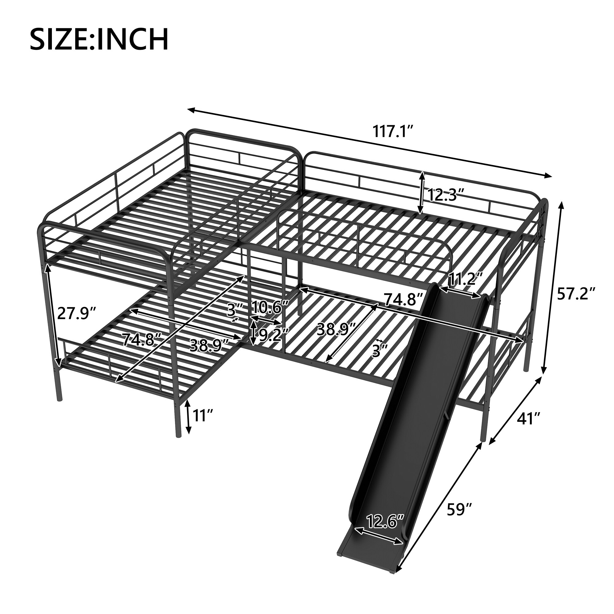 Qualler BK00615B Bunk-Beds - View #9