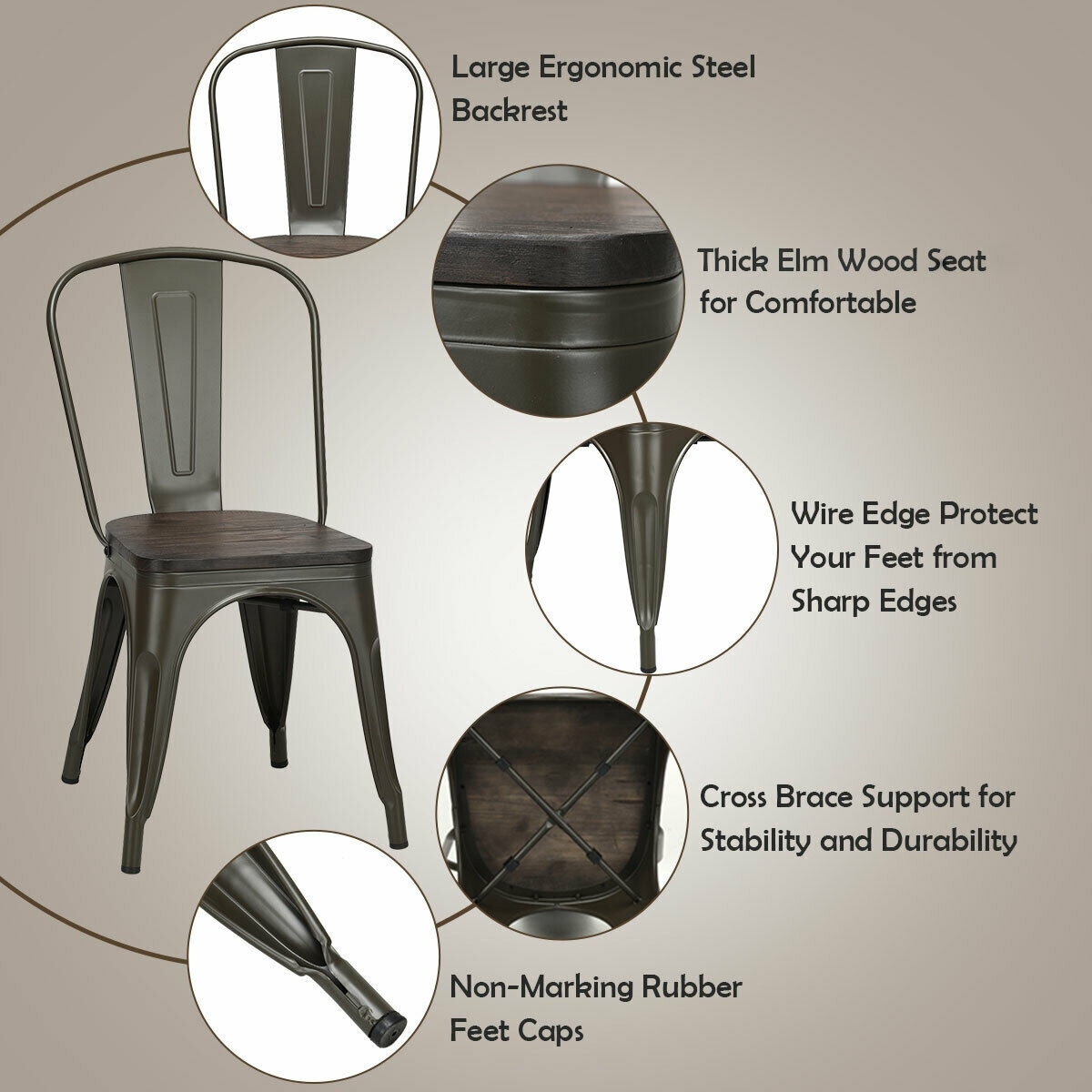 CASAINC WF-HW60716GU-LA Dining-Chairs - View #7