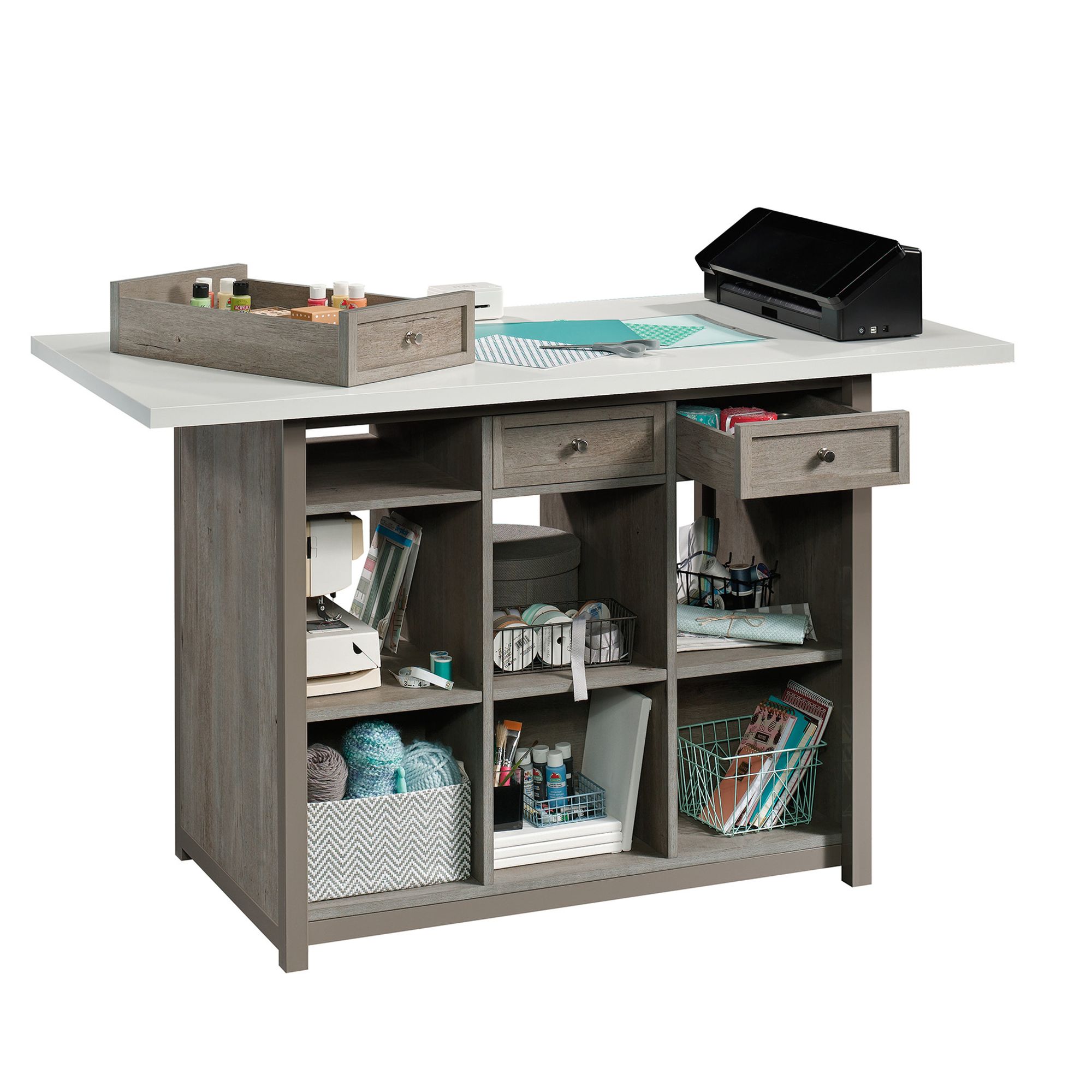 Sauder  Craft Pro Series Craft Hobby Storage Mystic Oak finish