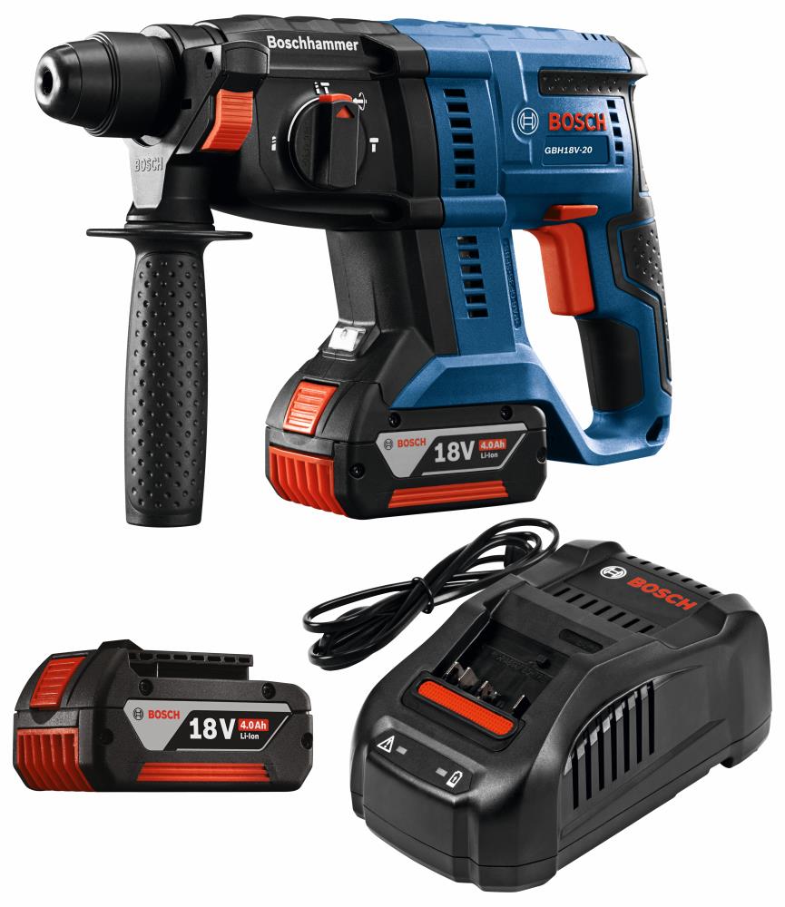 Bosch 18-Volt 3/4-in Variable Speed Cordless Rotary Hammer Drill (2-Batteries Included) at
