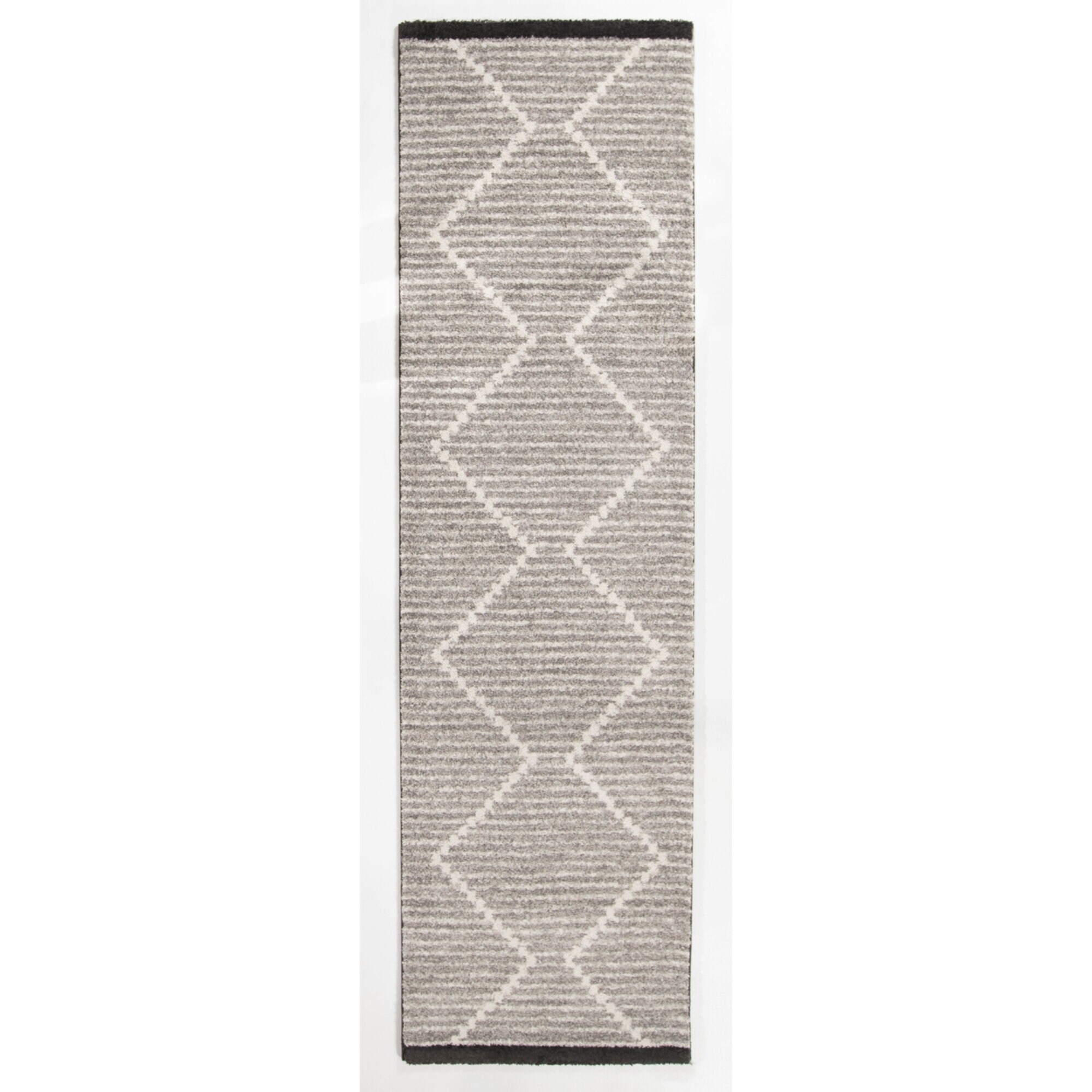 Balta 2 X 7 (ft) Grey Indoor Geometric Bohemian/Eclectic Runner Rug in ...