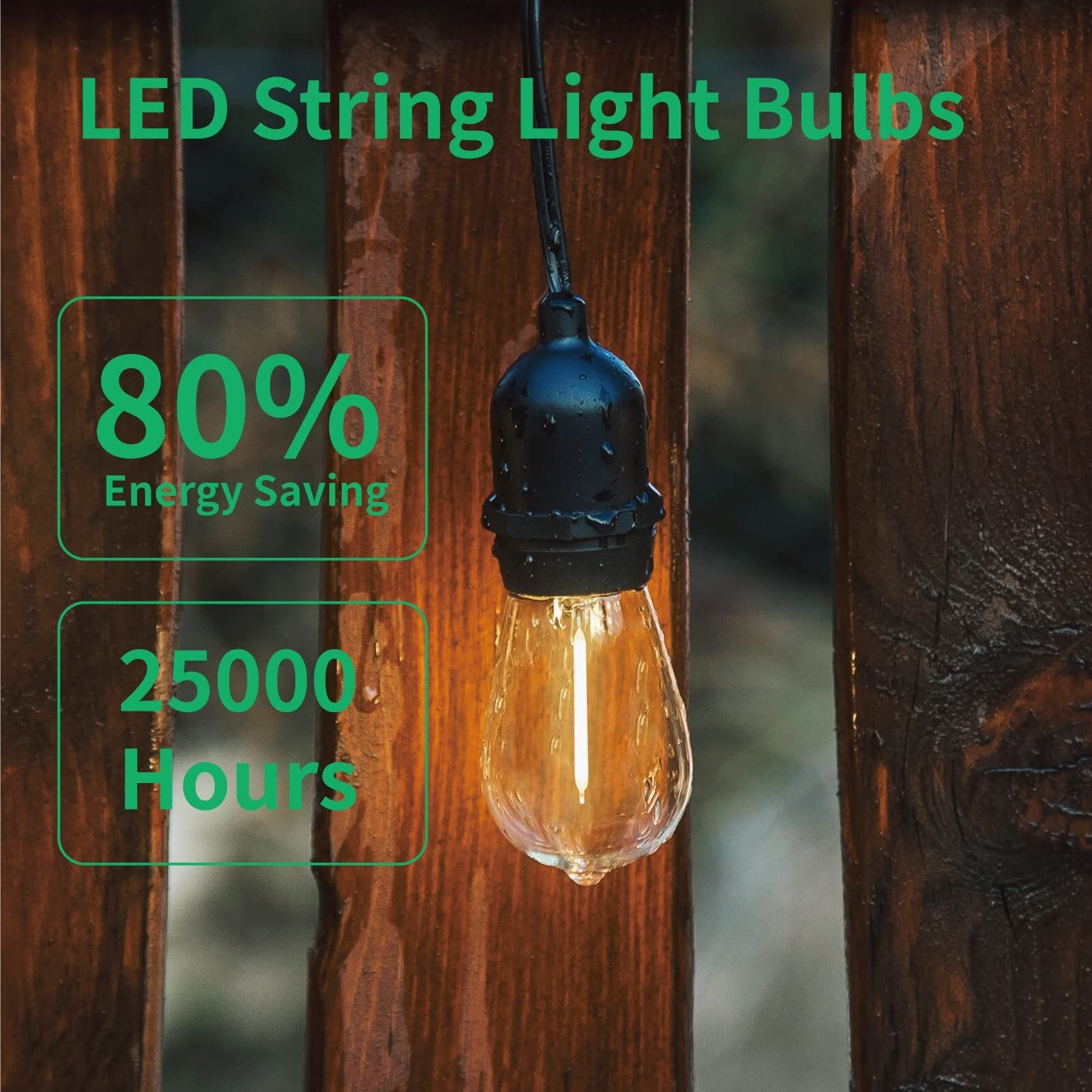 Oyezvary 30 Pack S14 LED Edison String Light Bulbs 1 Watt 100 Lumens ...