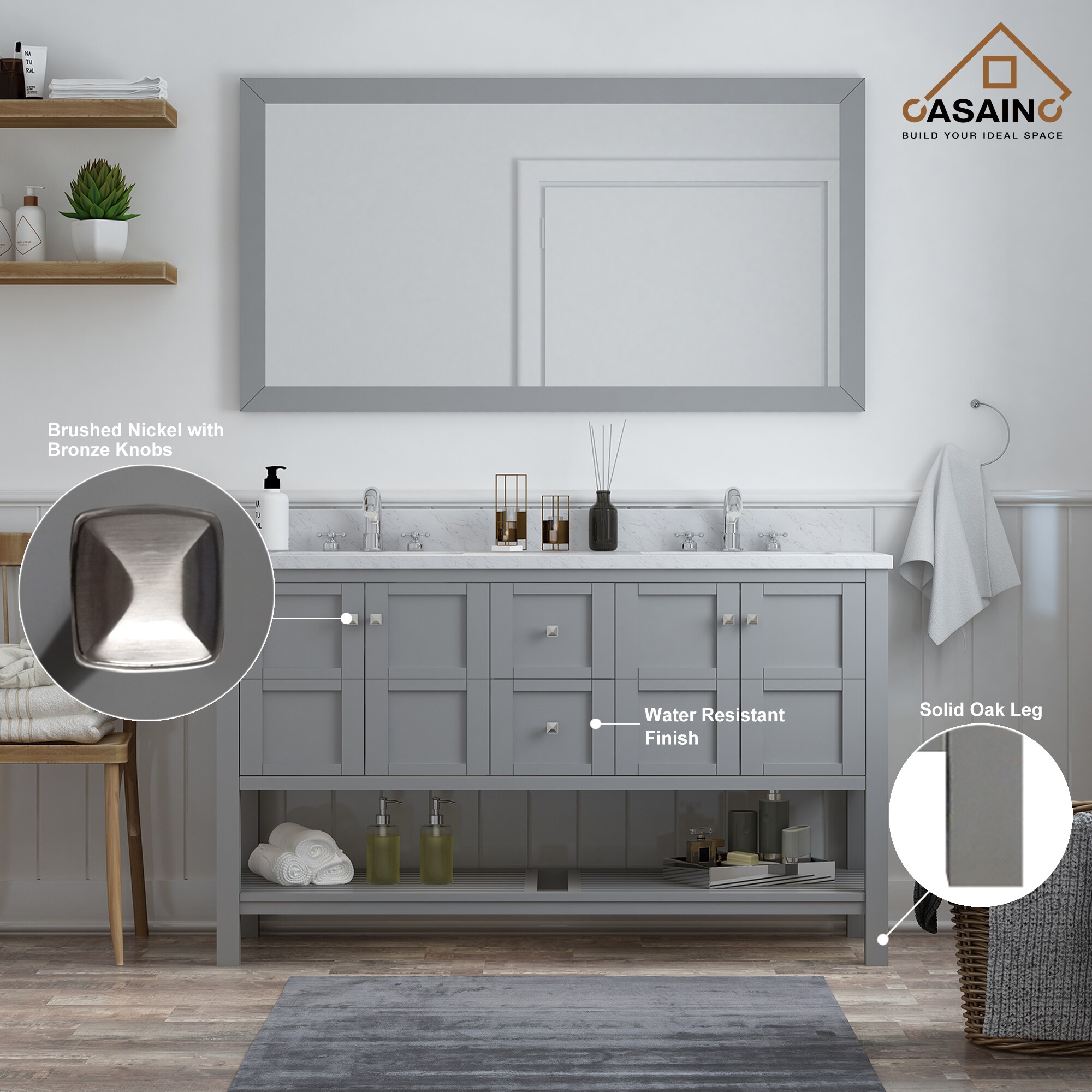 CASAINC MS-20060-CAB-GR-1 Bath-Vanity-Combo - View #6