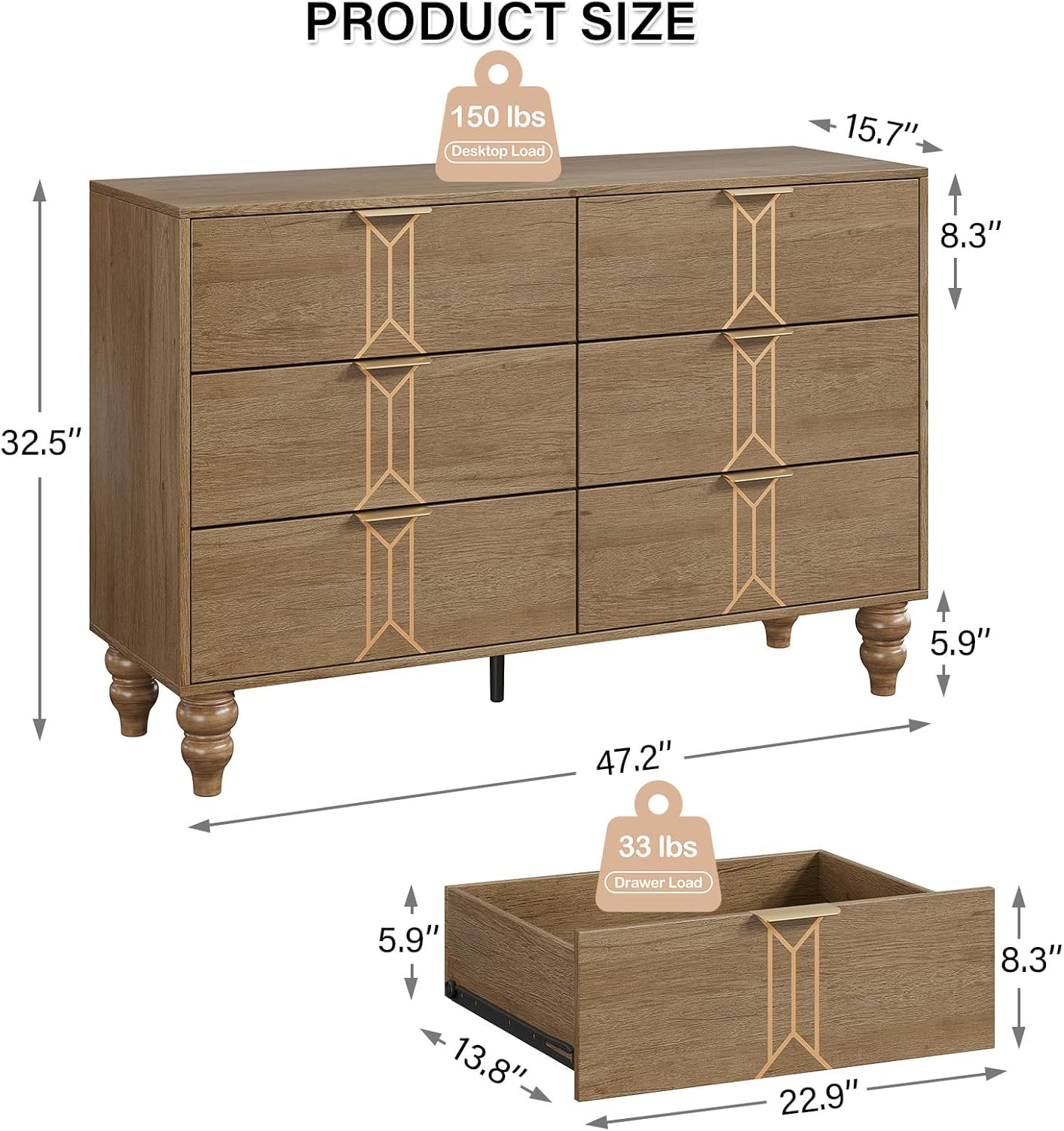 Qeetex LHF-DG-PCMK98U33 dressers - View #2