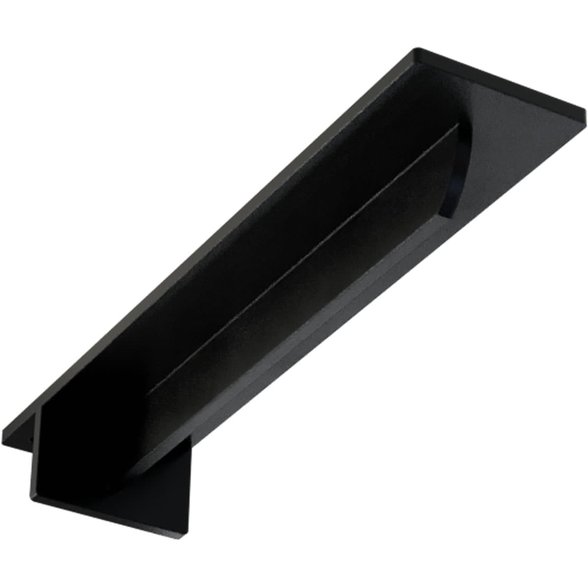 Ekena Millwork BKTM03X14X02HEPBL Heaton Hidden 14-in x 3-in x 2-in Black Steel Countertop support bracket