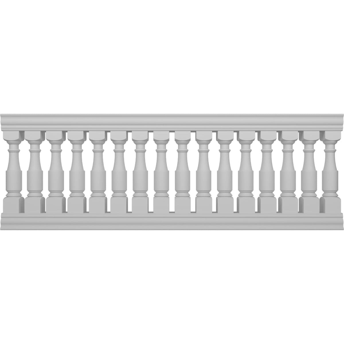 Ekena Millwork BALK40X108HMD FiberThane 9-ft x 40-in Hamilton Fiberglass Deck Rail Kit