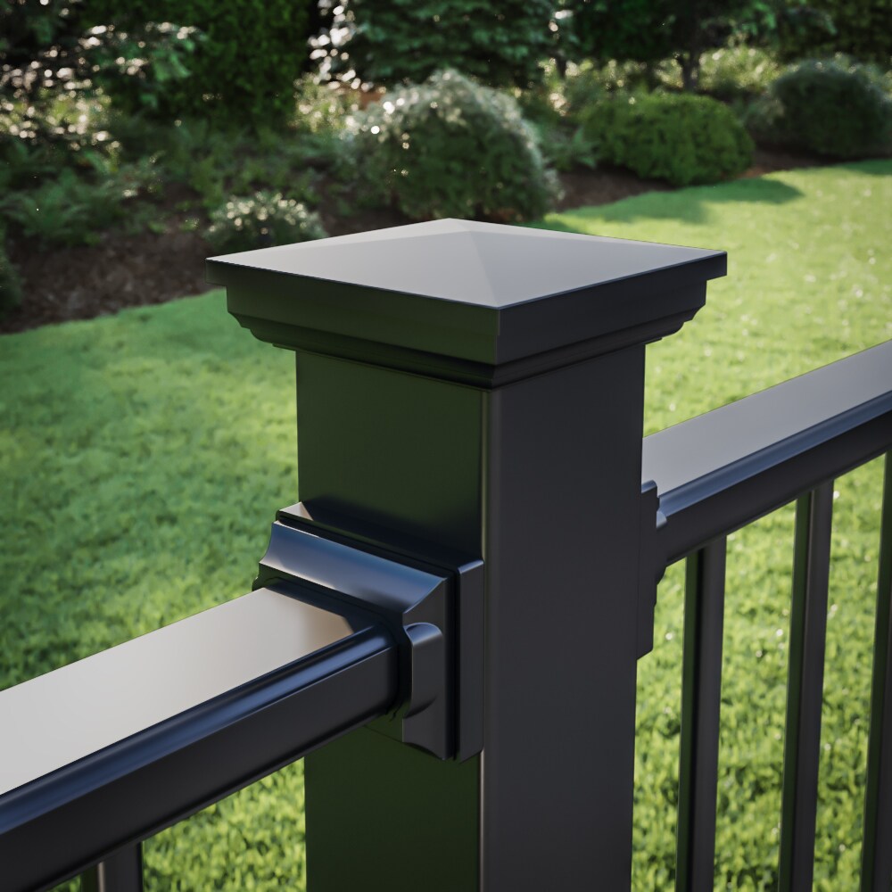 Deckorators 4-in x 4-in Grab and go Black Composite Deck Post Cap in ...