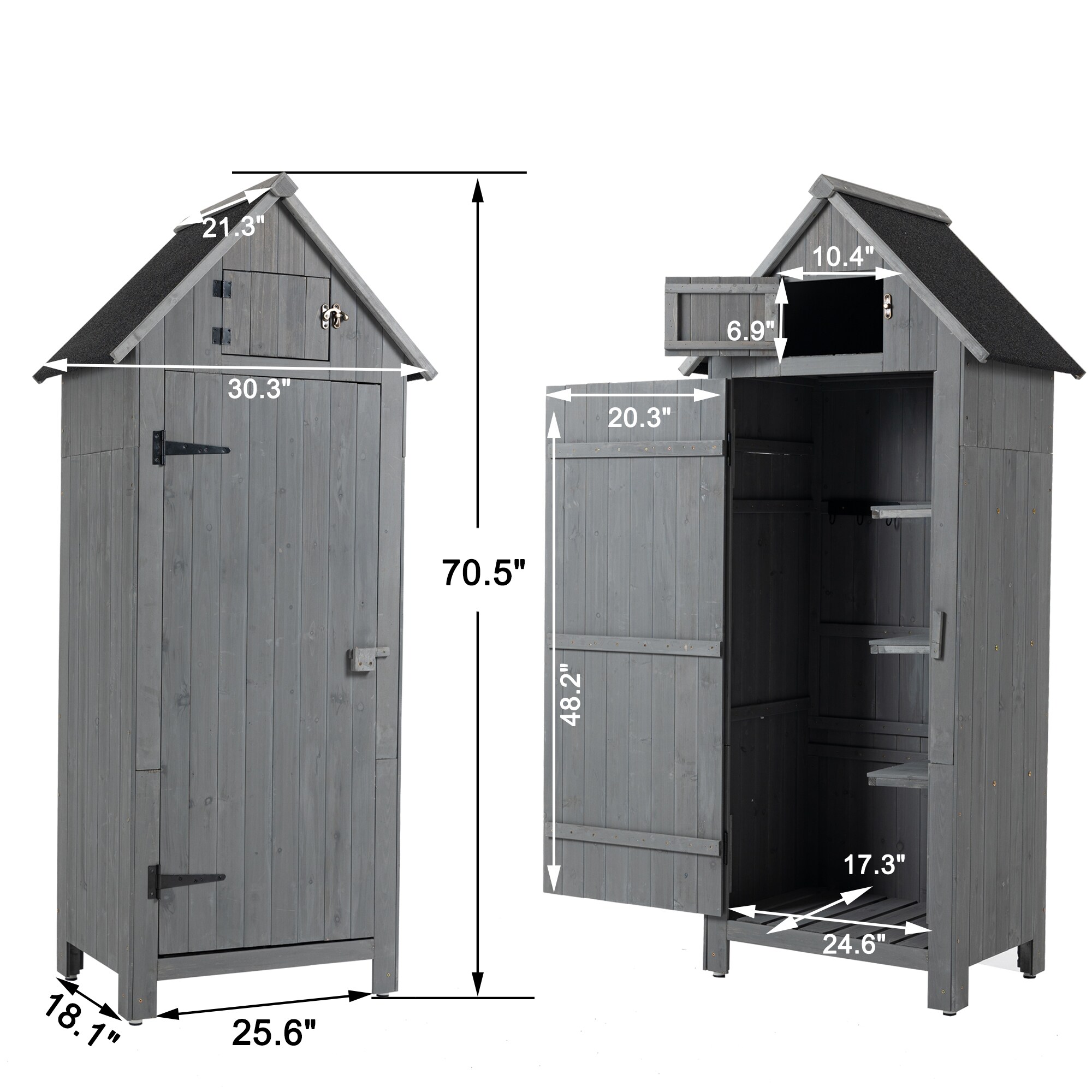 WELLFOR TWSG020-GR Wood-Storage-Buildings - View #10