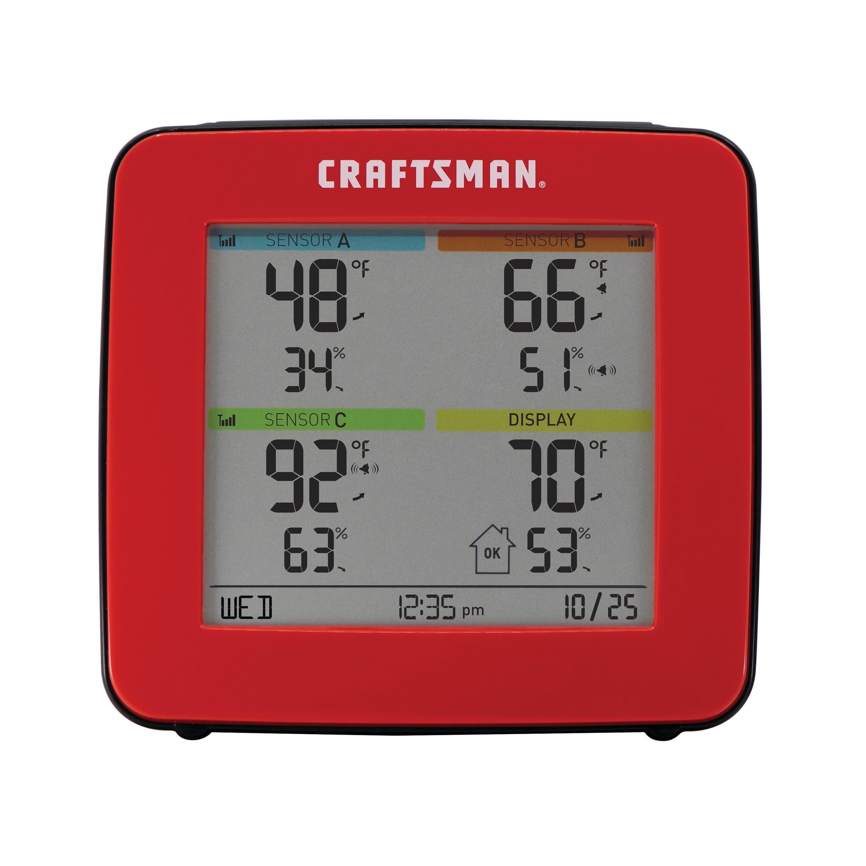  CRAFTSMAN Wireless Digital Refrigerator and Freezer Thermometer  with Stainless Steel Temperature Gauge (CMXWDCR00514) : Home & Kitchen