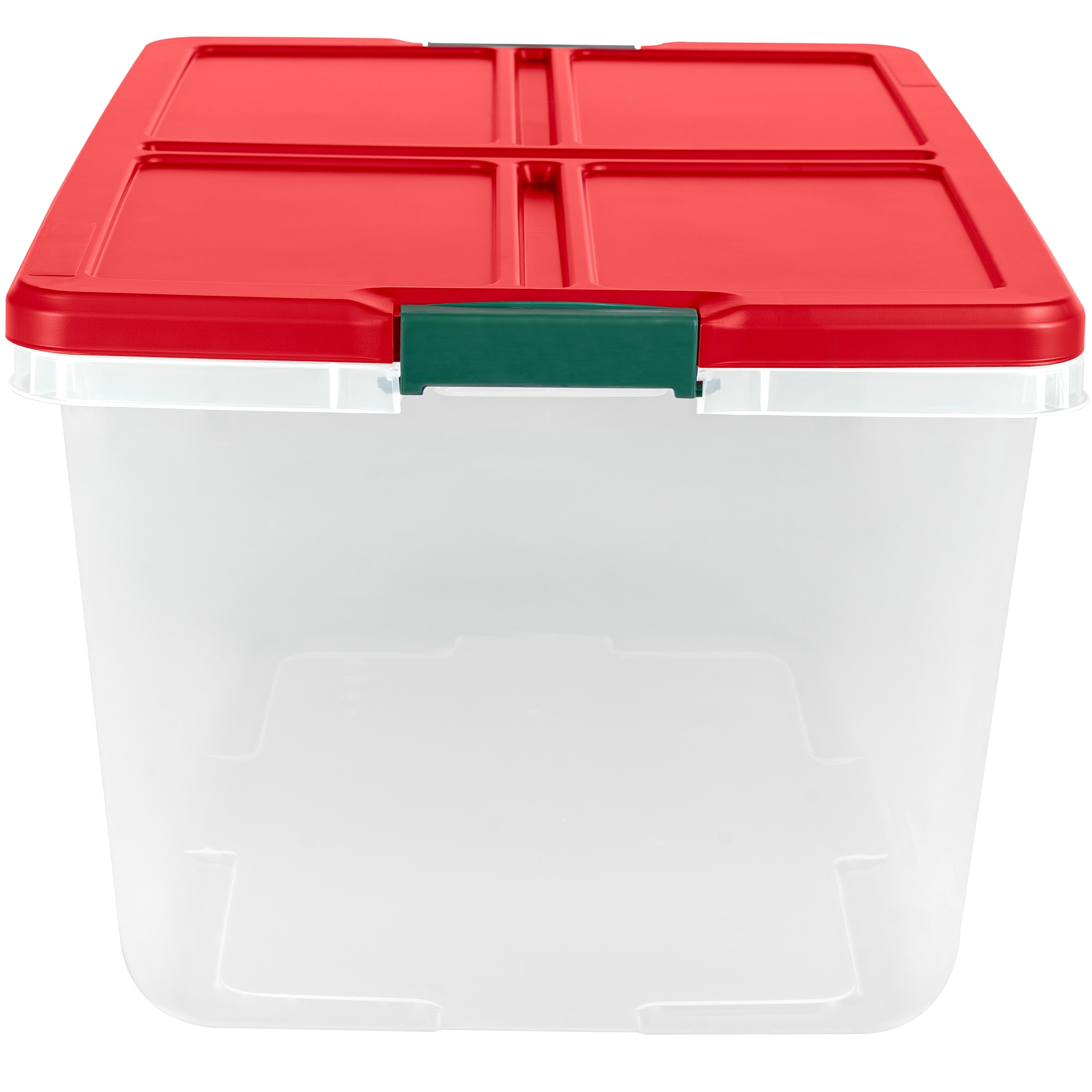 Hefty Large 16.5-Gallons (66-Quart) Clear/Red/Green Weatherproof