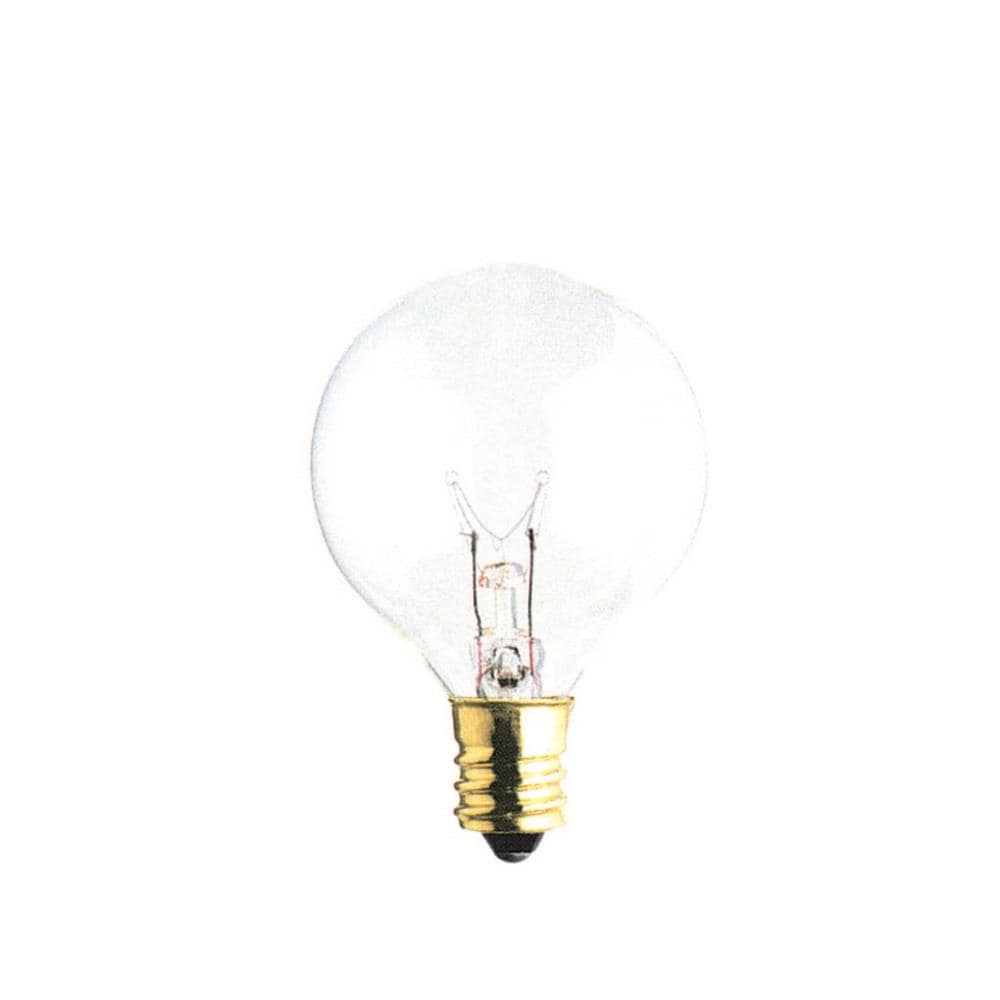 Bulbrite Incandescent CA8 Candelabra Screw Base (E12) Light Bulb, 15 Watt,  Clear