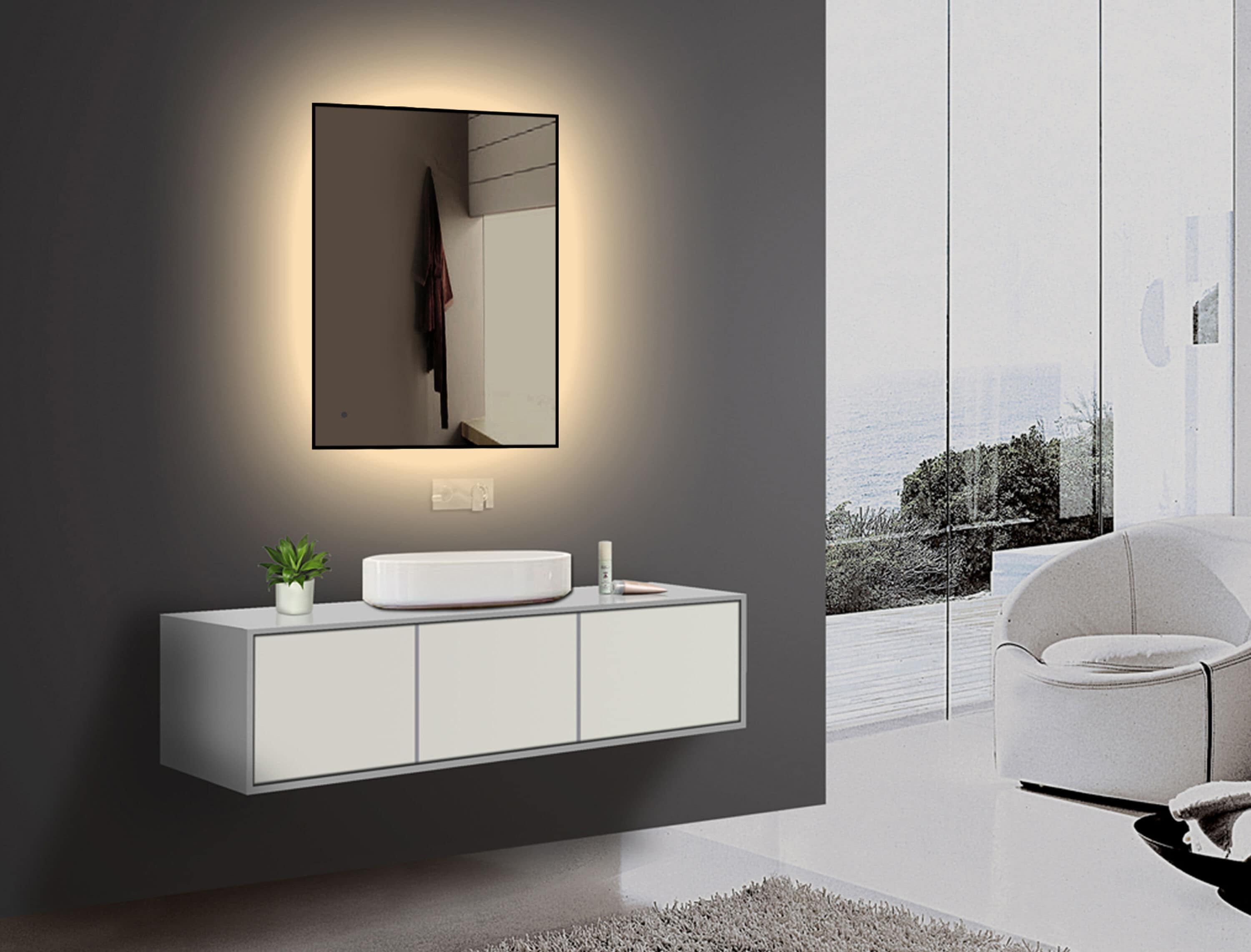 lighted IMPRESSIONS LI9759 Framed-Bath-Mirrors - View #7