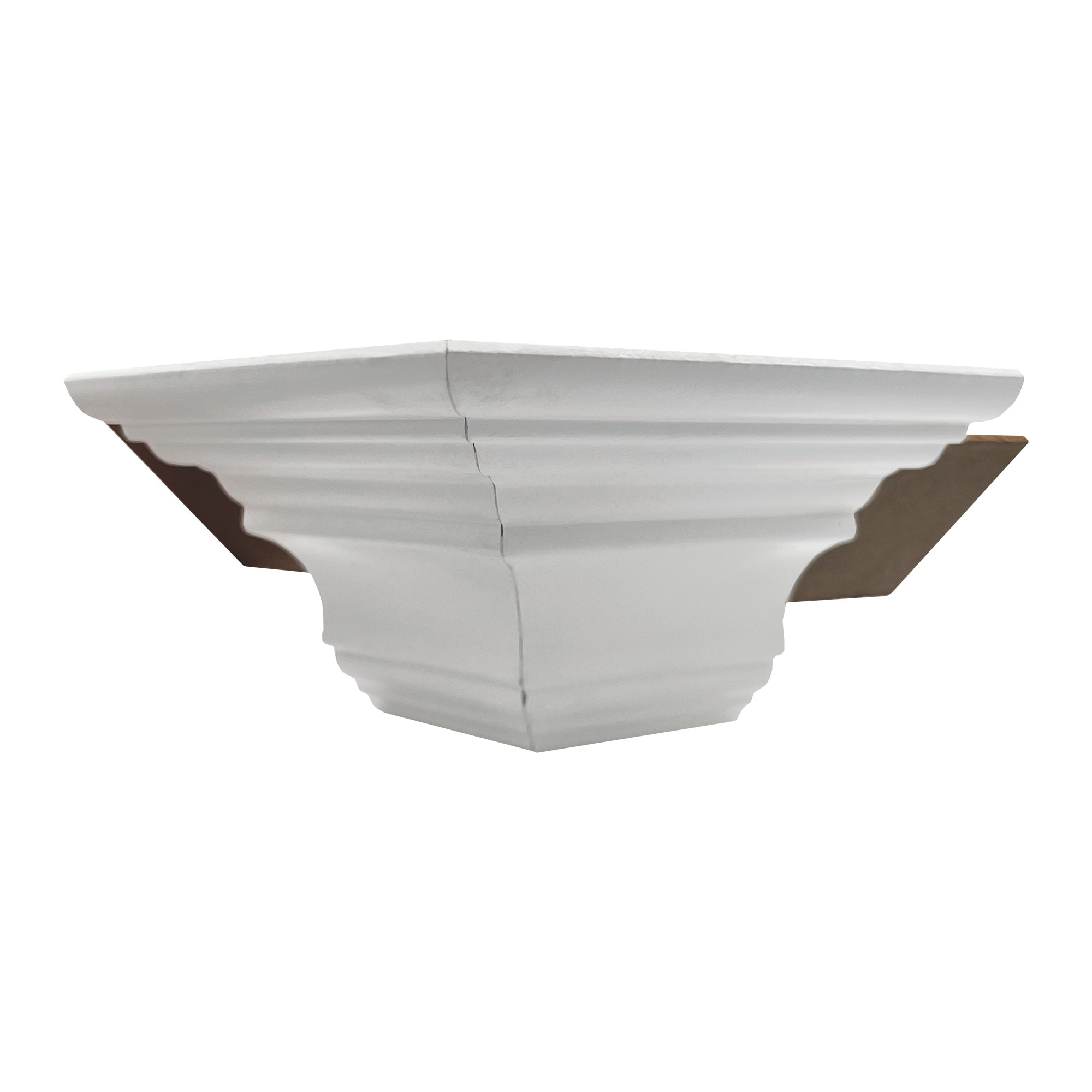  L326 O/S MDF-PNT 2-15/16-in x 5/8-in Interior Painted MDF Colonial L326 Outside corner Crown Moulding Block