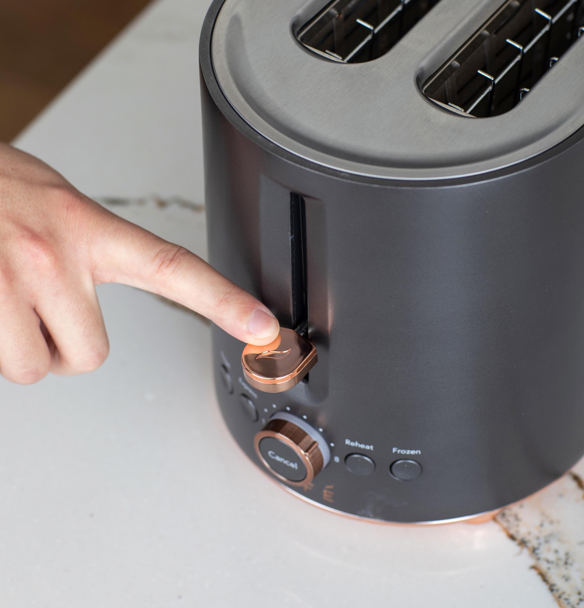 Cafe 2Slice Black 1600Watt Toaster in the Toasters department at