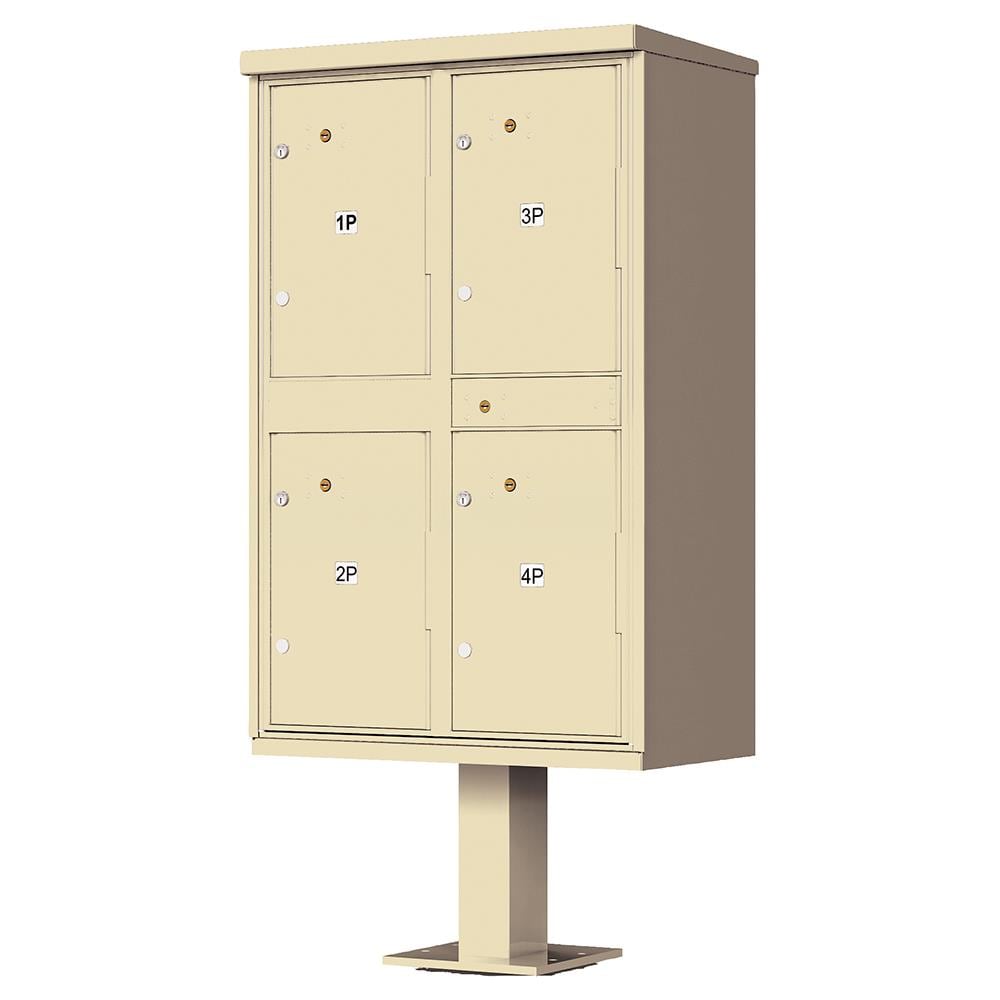 Florence 1590T2SDAF Valiant Locking Metal Extra Large Mailbox Brown