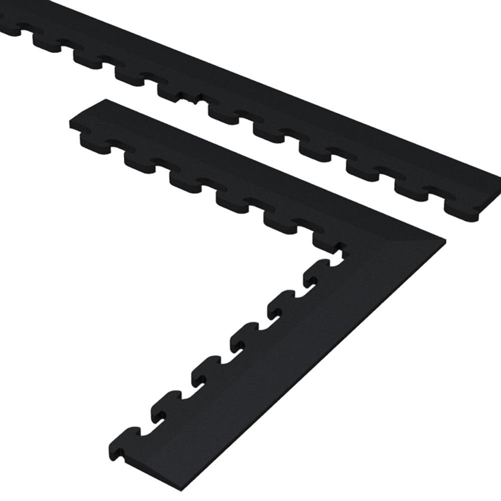 Norsk NSTKBLK 18.3-in W x 18.3-in L x 0.25-in T Interlocking Flexible PVC Gym Floor Tile ( 4.2-sq ft ) 18 -Pack