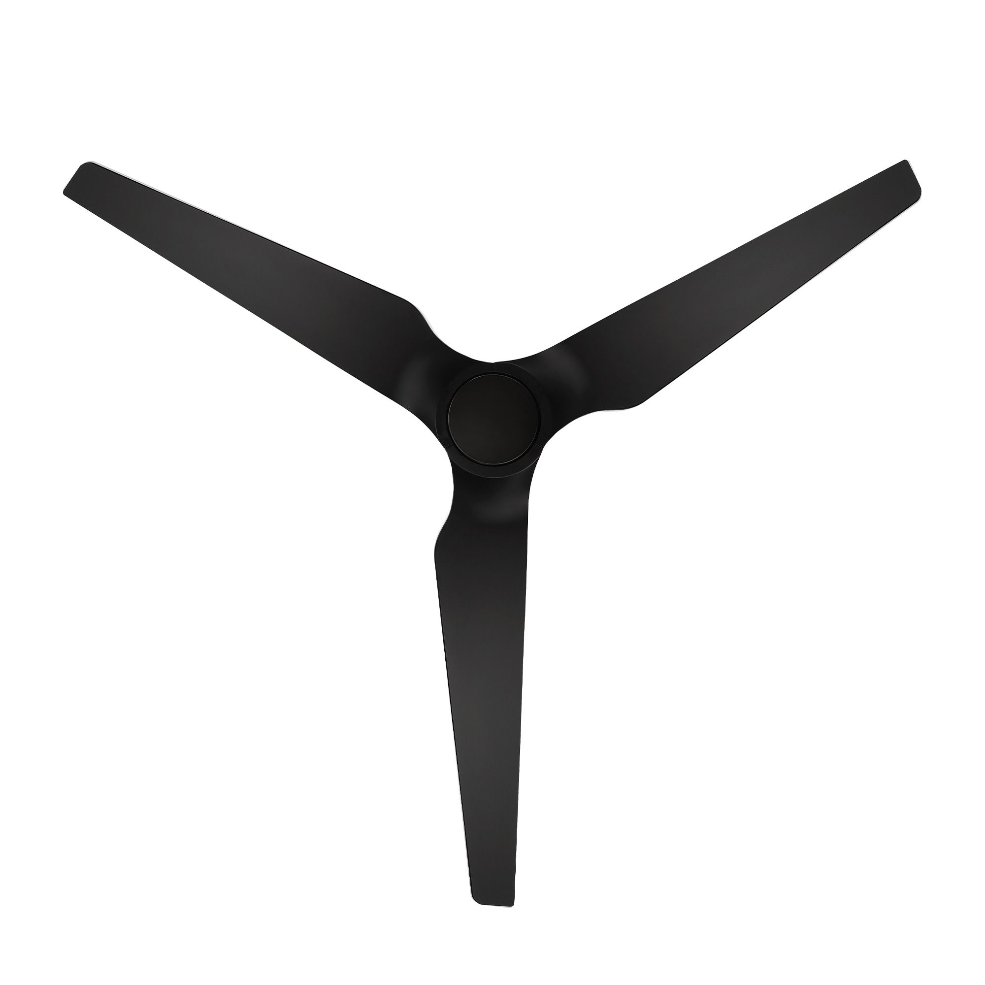 60" Matte Black Smart Ceiling Fan with Remote and 3 Blades