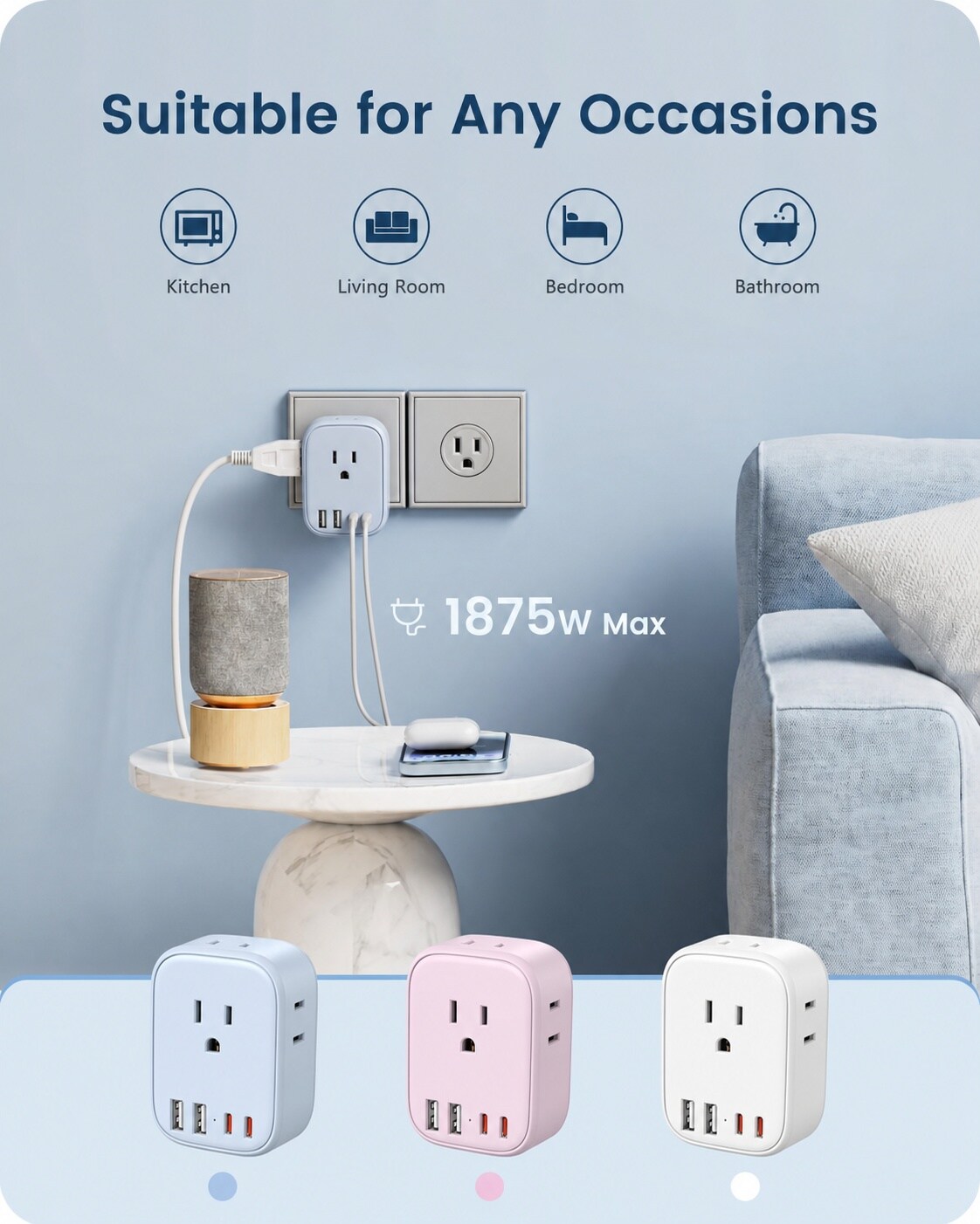 Adrinfly LAD0803D274 Power-Outlet-Taps - View #6
