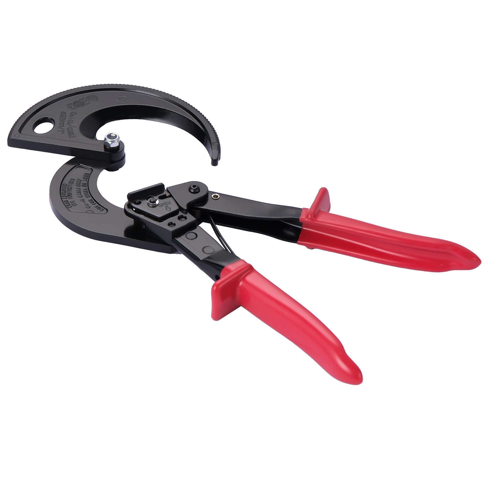GIVIMO Ratcheting Cable Cutter - Spring Steel Blades with Insulated Handles - Quick Release Button - Heavy Duty Ratchet Cable Wire Cutter for Cutting Copper and Aluminum Cables Up to 800 MCM / 400 sq mm #LW102GIVSS3843