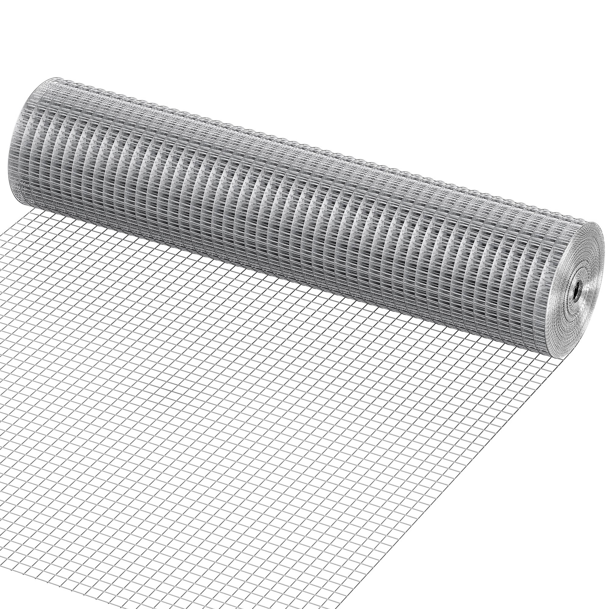 HyperDrop Cart 1/2 inch 24in x 25 ft 19 Gauge/ Hot Dipped Galvanized Wire Mesh Roll/ Chicken Wire Fencing/ Wire Mesh for Rabbit Cages/ Garden/ Small Rodents