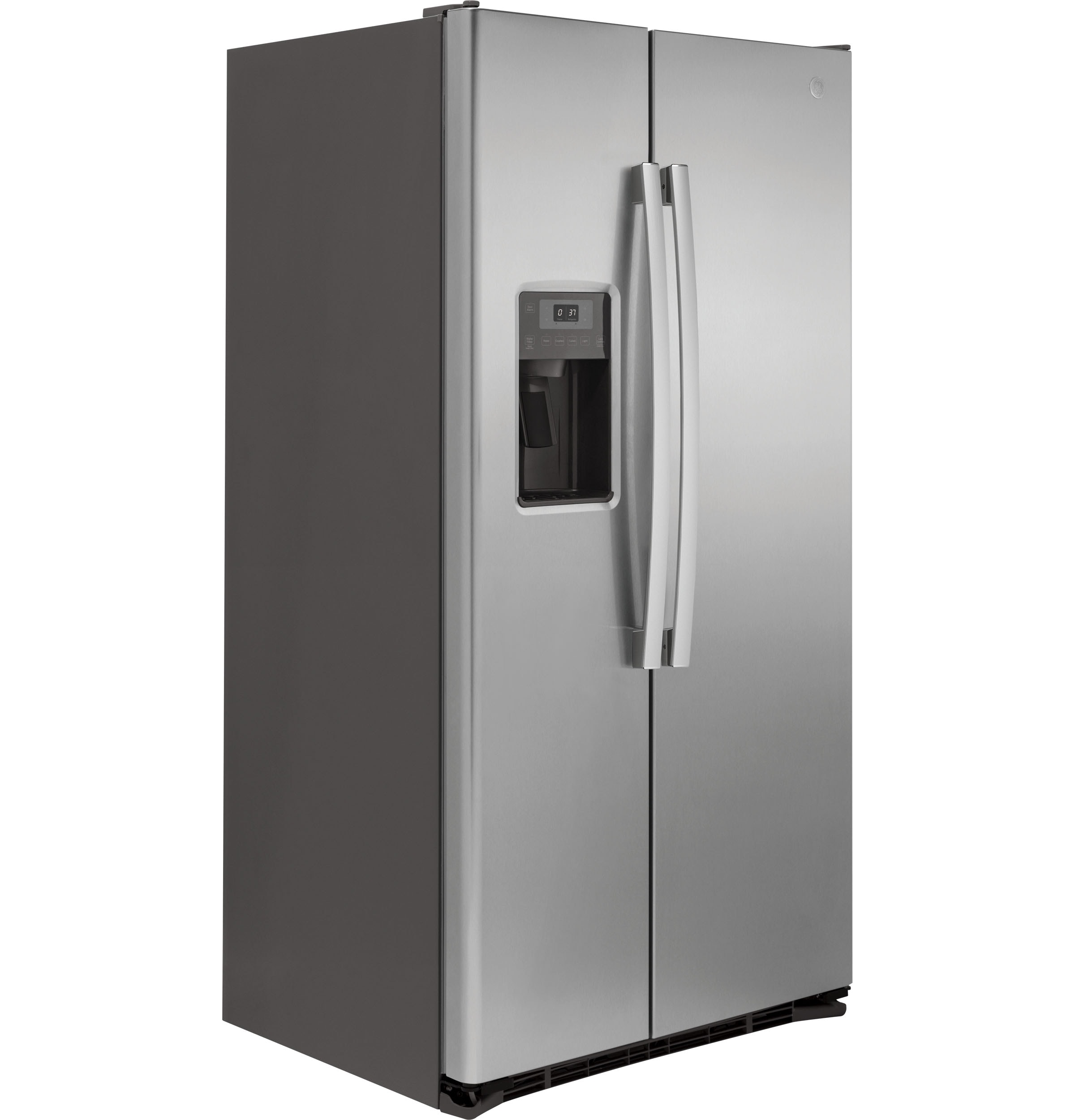 GE 21.9-cu ft Counter-Depth Side-by-Side Refrigerator with Ice