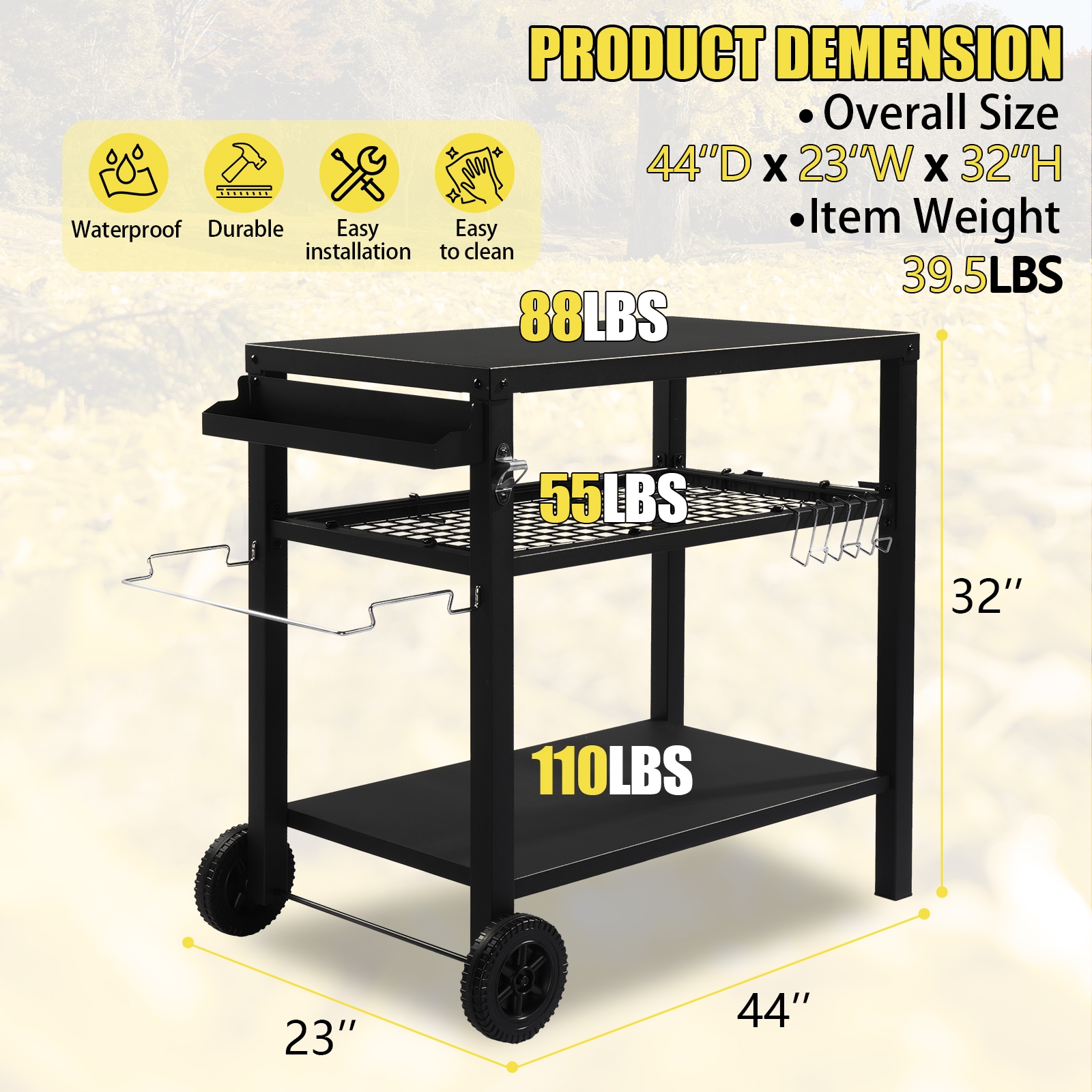 Outopee LO1G57000683 Grill-Carts-Grill-Stands - View #6