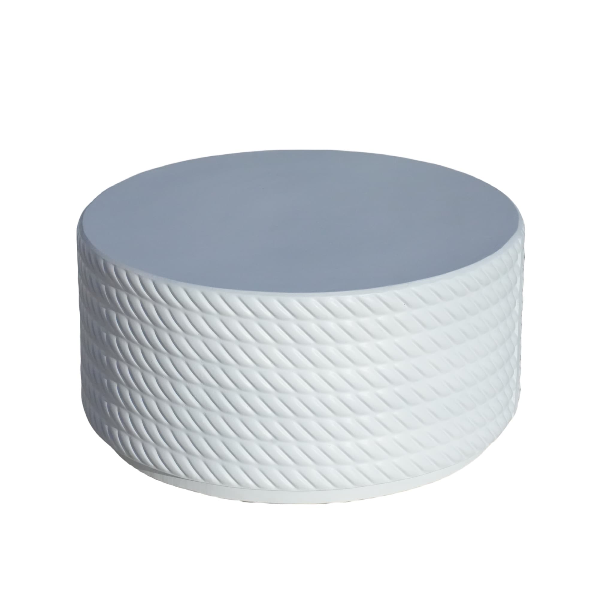 Direct Wicker DWT-2462TA Ava Round Outdoor Coffee Table 28-in W x 28-in L