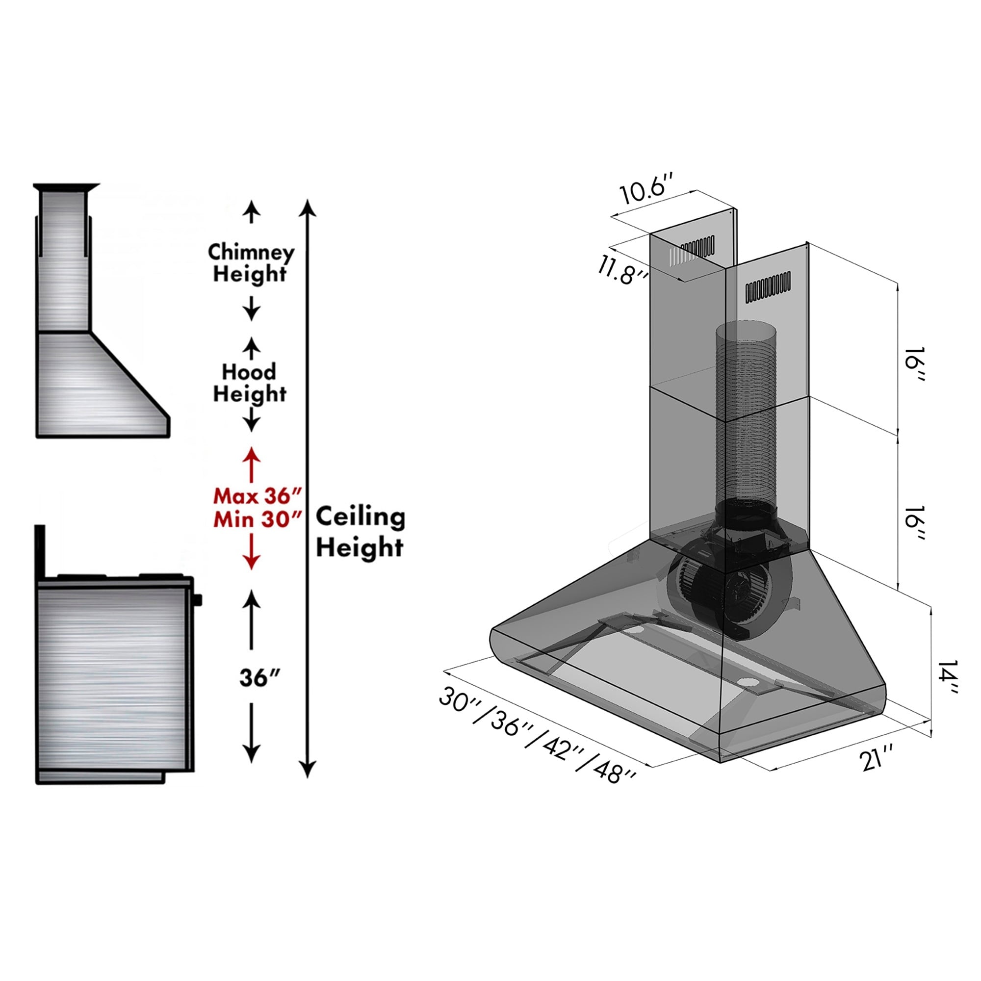ZLINE KITCHEN & BATH 587-48 Wall-Mounted-Range-Hoods - View #10