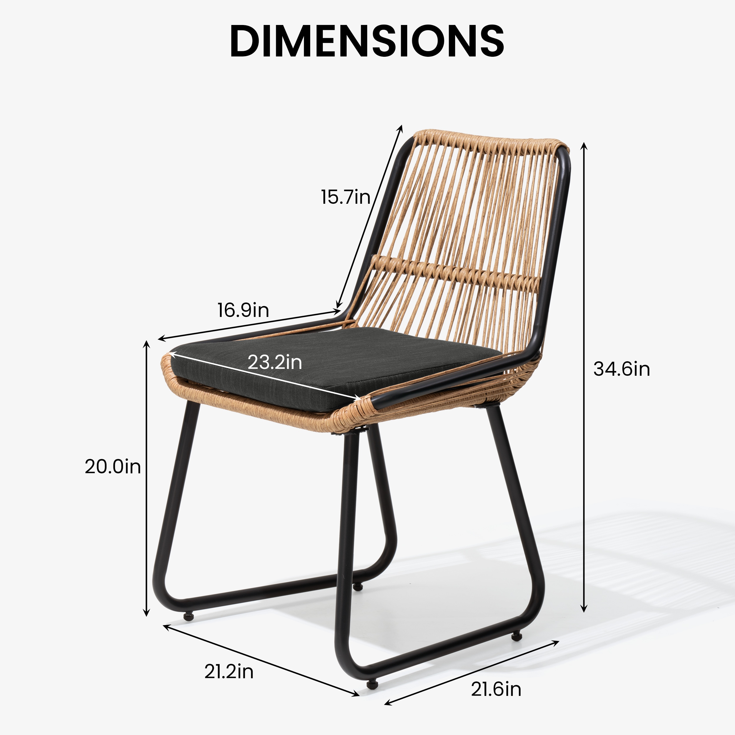 Crestlive Products CL-DC224BLK-2 Patio-Chairs - View #2