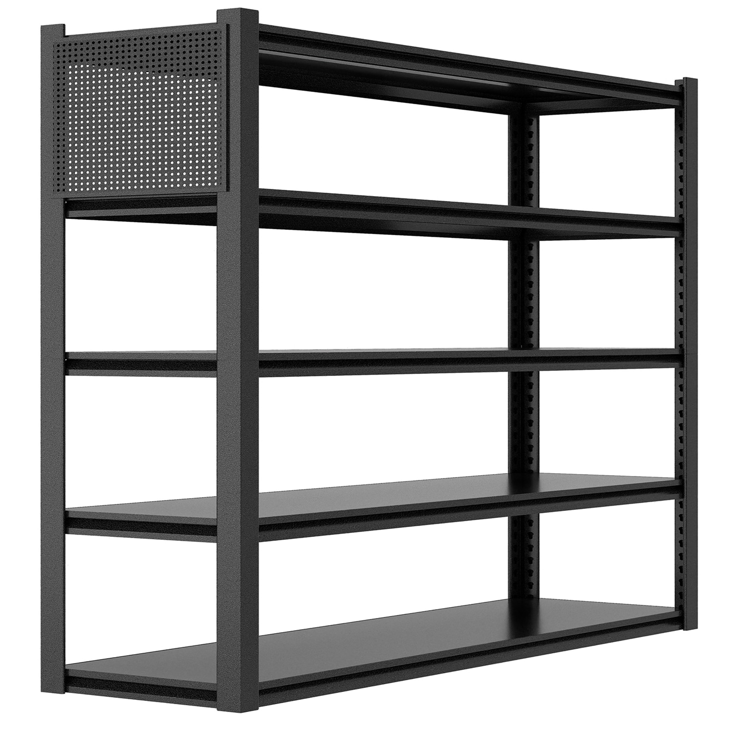 AAZJ 59-in W x 24-in D x 72-in H Black Metal Decorative Shelving Unit