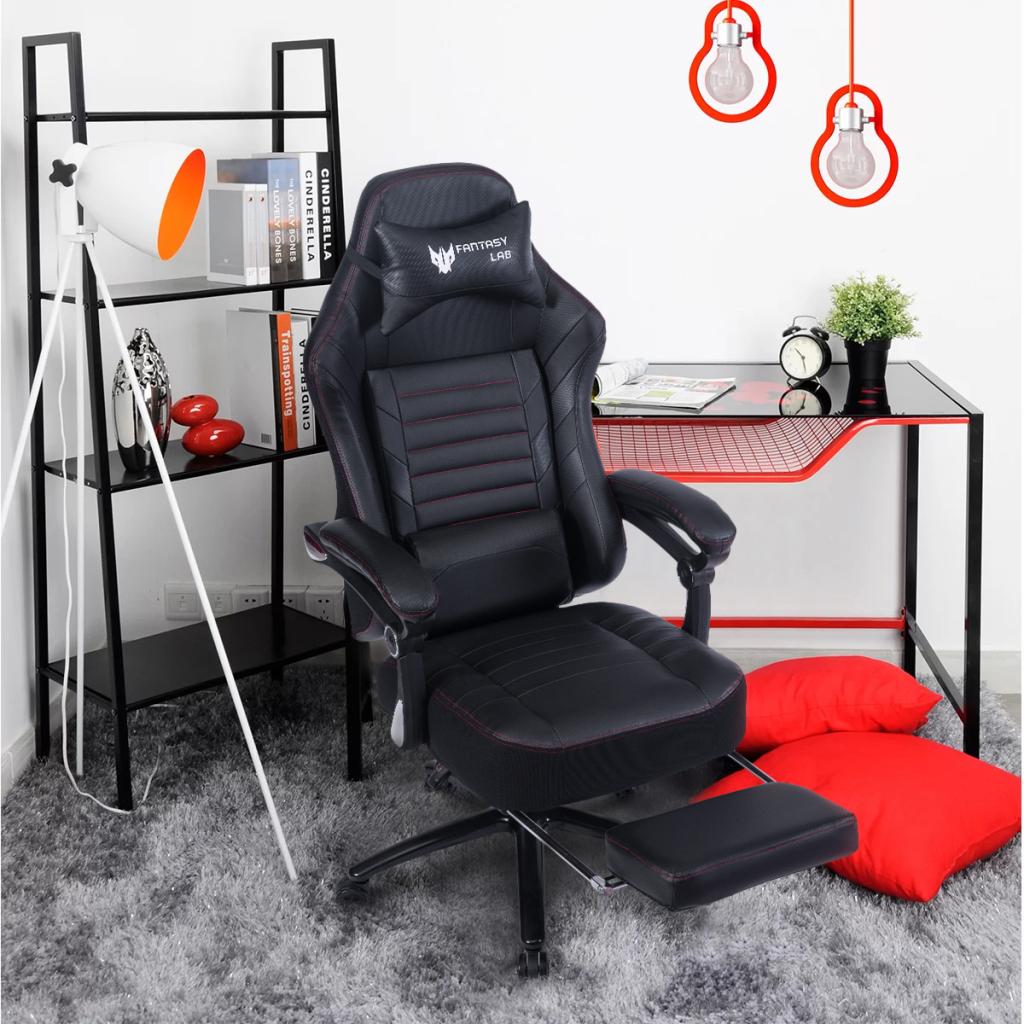 Siavonce XH166555 Set of Black Contemporary Ergonomic Adjustable Height Swivel Faux leather Desk Chair