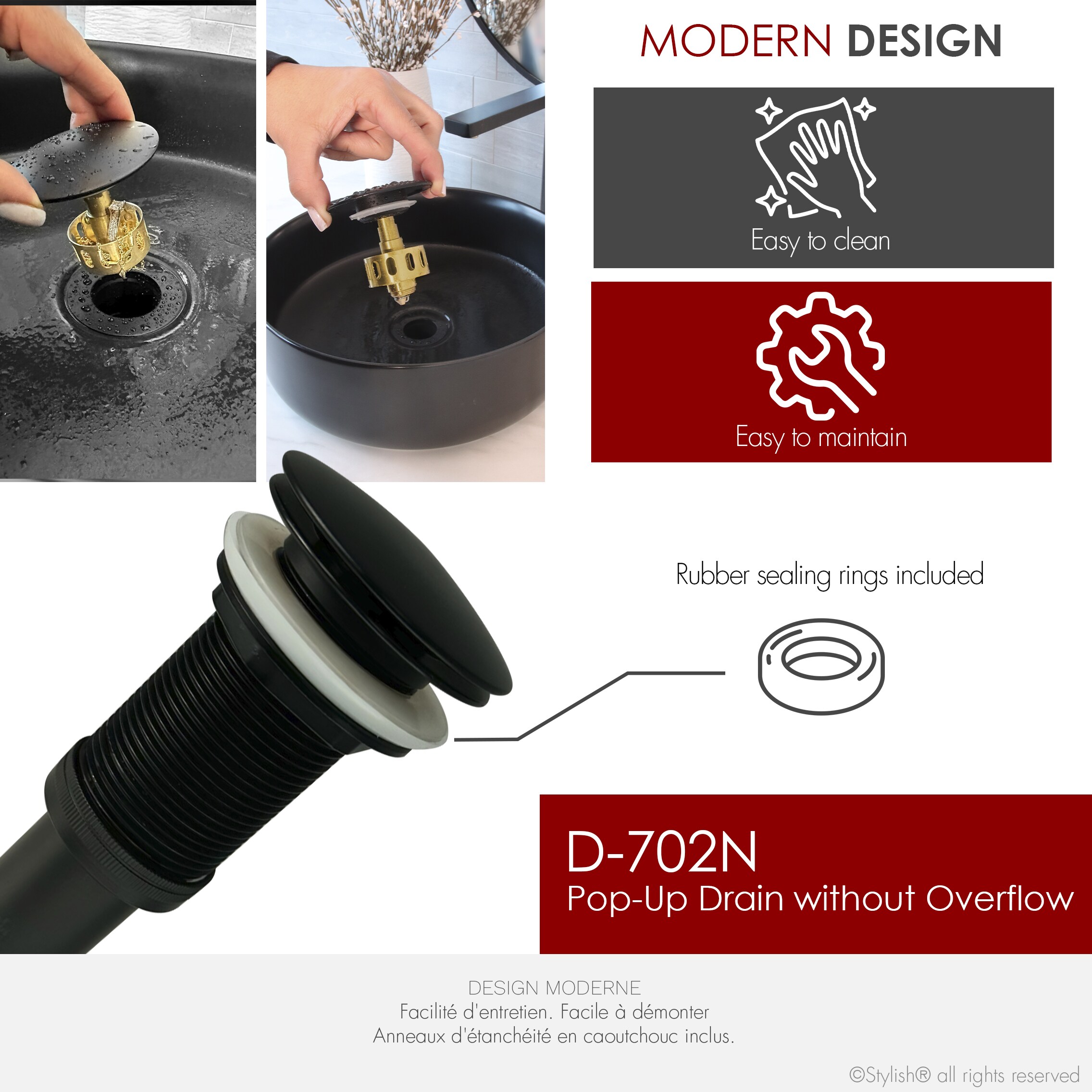 Stylish D-702N Popup-Drains-Accessories - View #7