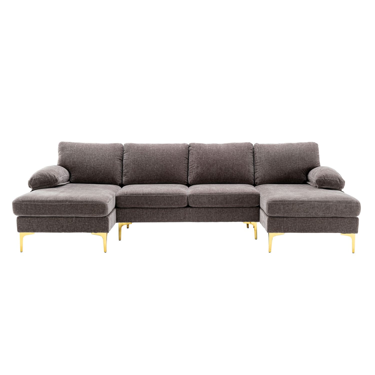 JASMODER K395S00007 53.94-in Modern Grey Polyester/Blend Sofa