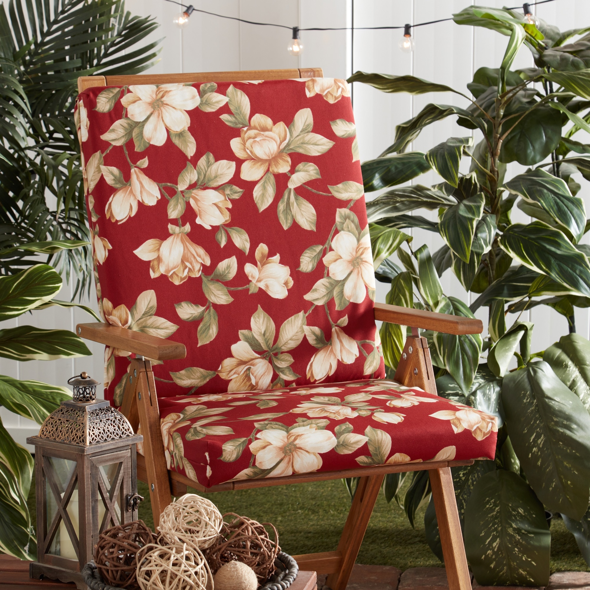 Greendale Home Fashions OP1900-ROMAFLORAL Patio-Furniture-Cushions - View #2