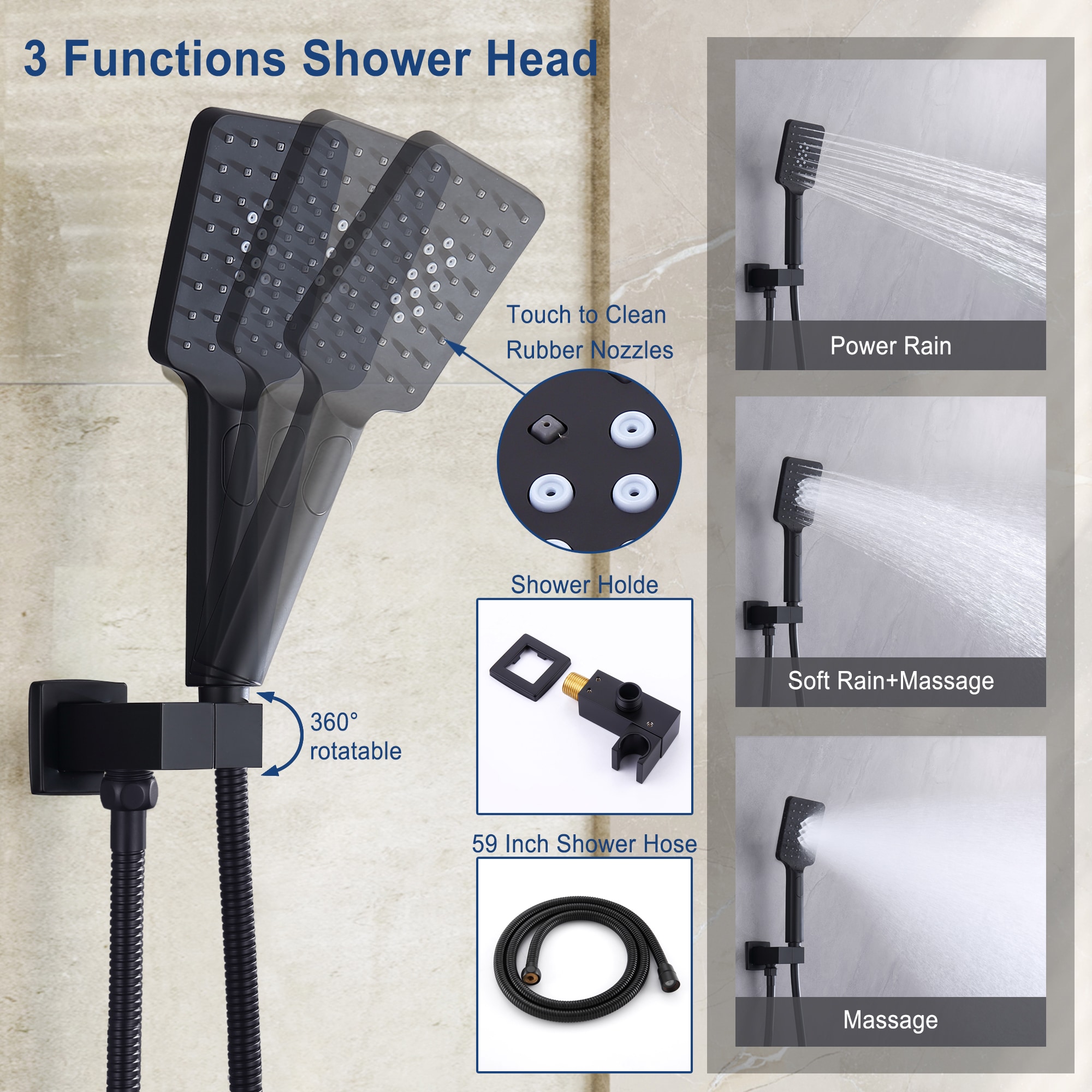 CASAINC OY-98B1202-BG Showerhead-Bar-Panels - View #6