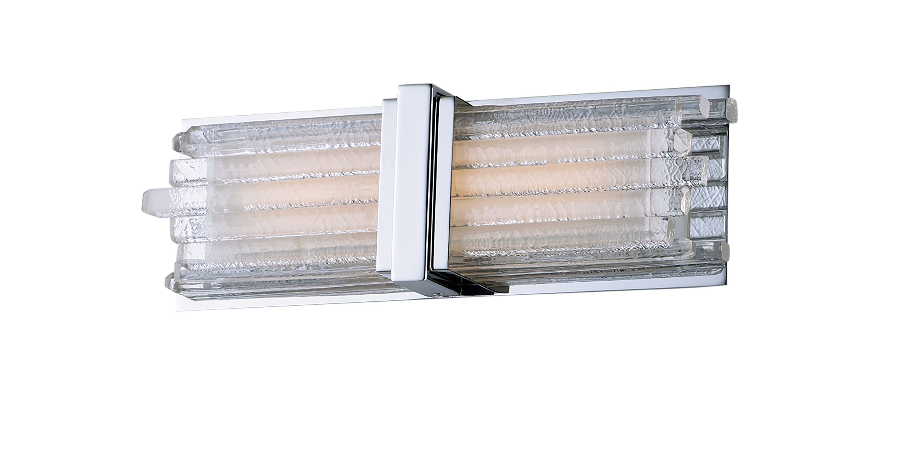 Maxim Lighting 20832CLPN Unity 15-in 1-Light Polished Nickel LED Transitional Vanity Light Bar