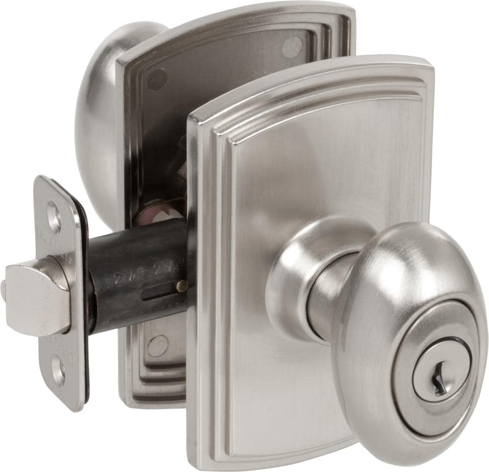 Delaney Hardware 360501 Canova Satin Nickel Traditional Interior/Exterior Keyed entry door knob Single pack