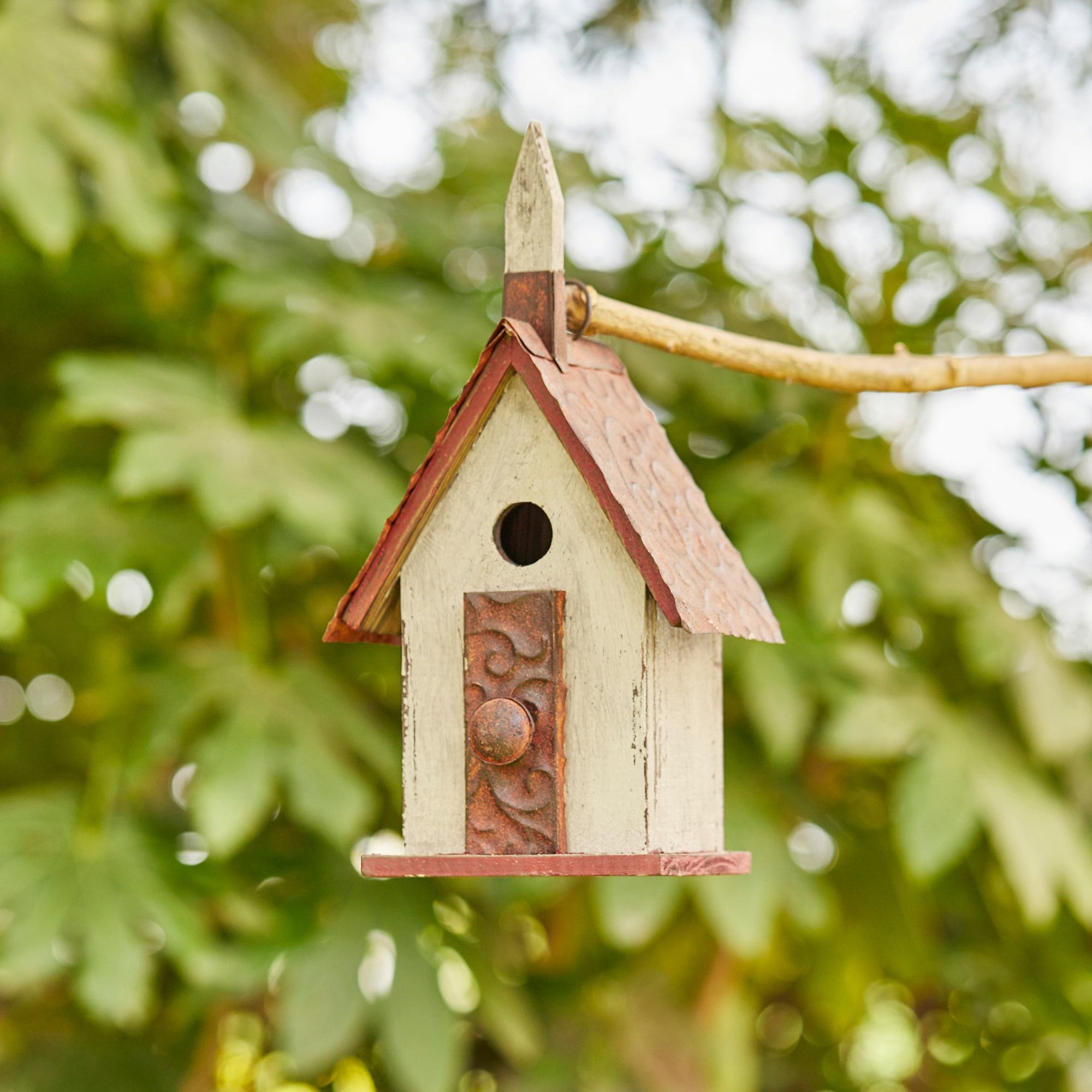 Glitzhome 14-in H Multi Wood Decorative Bird House at Lowes.com