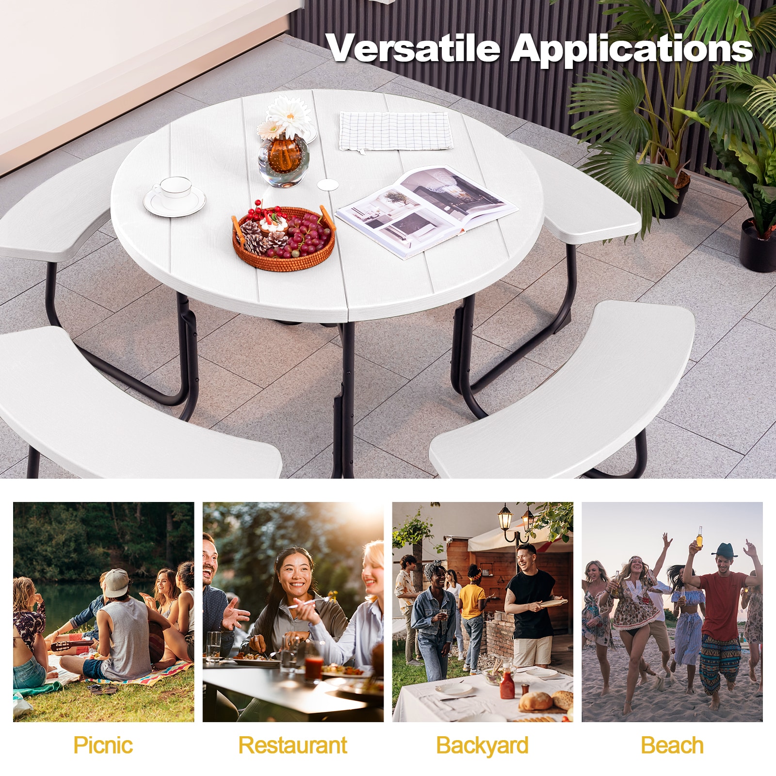 WELLFOR OUG52885 Picnic-Tables - View #5