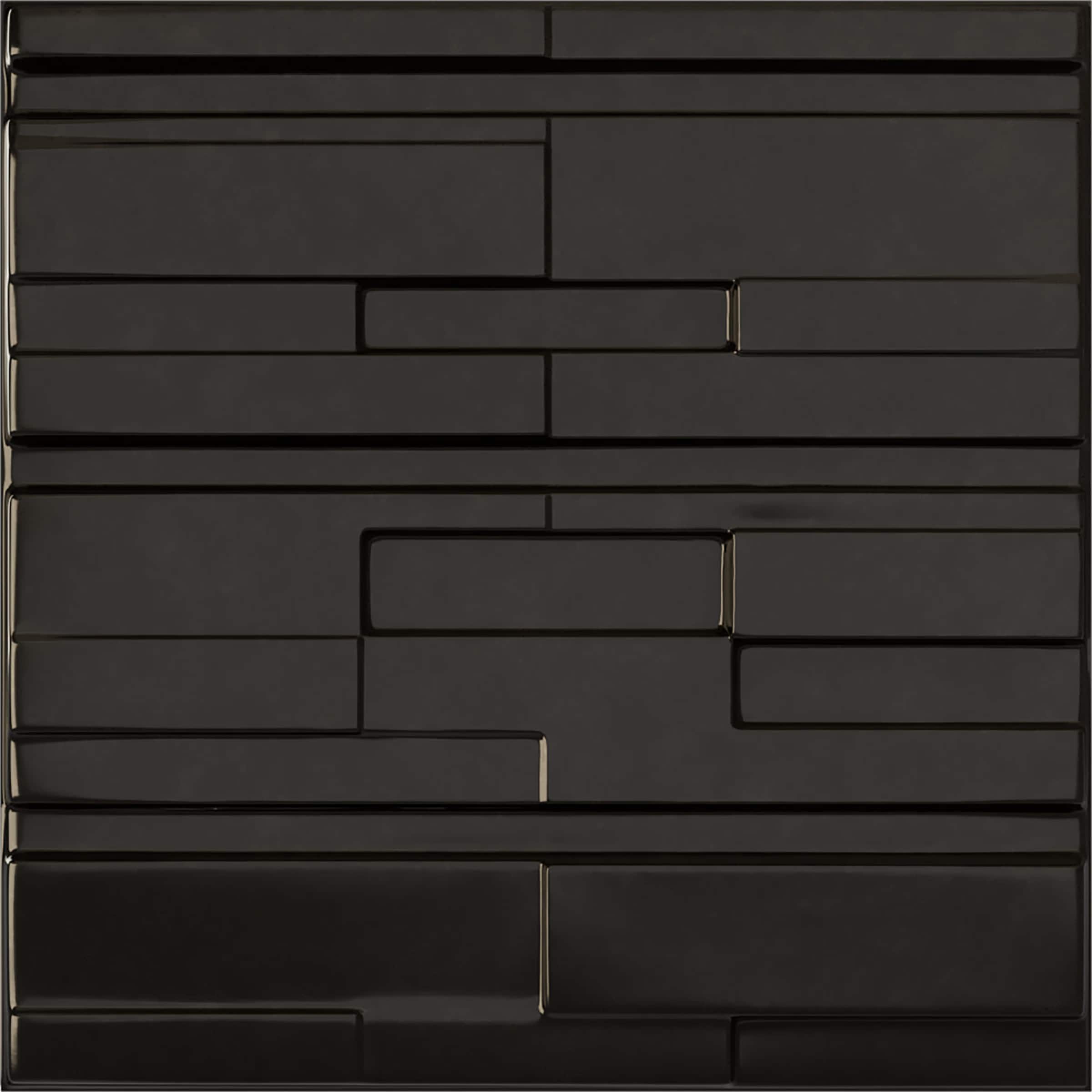Ekena Millwork WP20X20OBECA 19-5/8-in x 19-5/8-in Embossed Paintable/Stainable Black PVC Wall Panel (