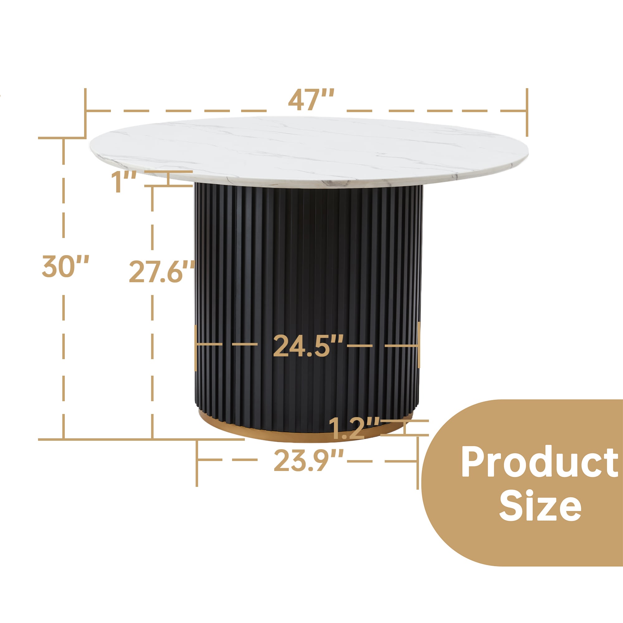 FARATI D2069RTC-WT-WT-4 Dining-Sets - View #2