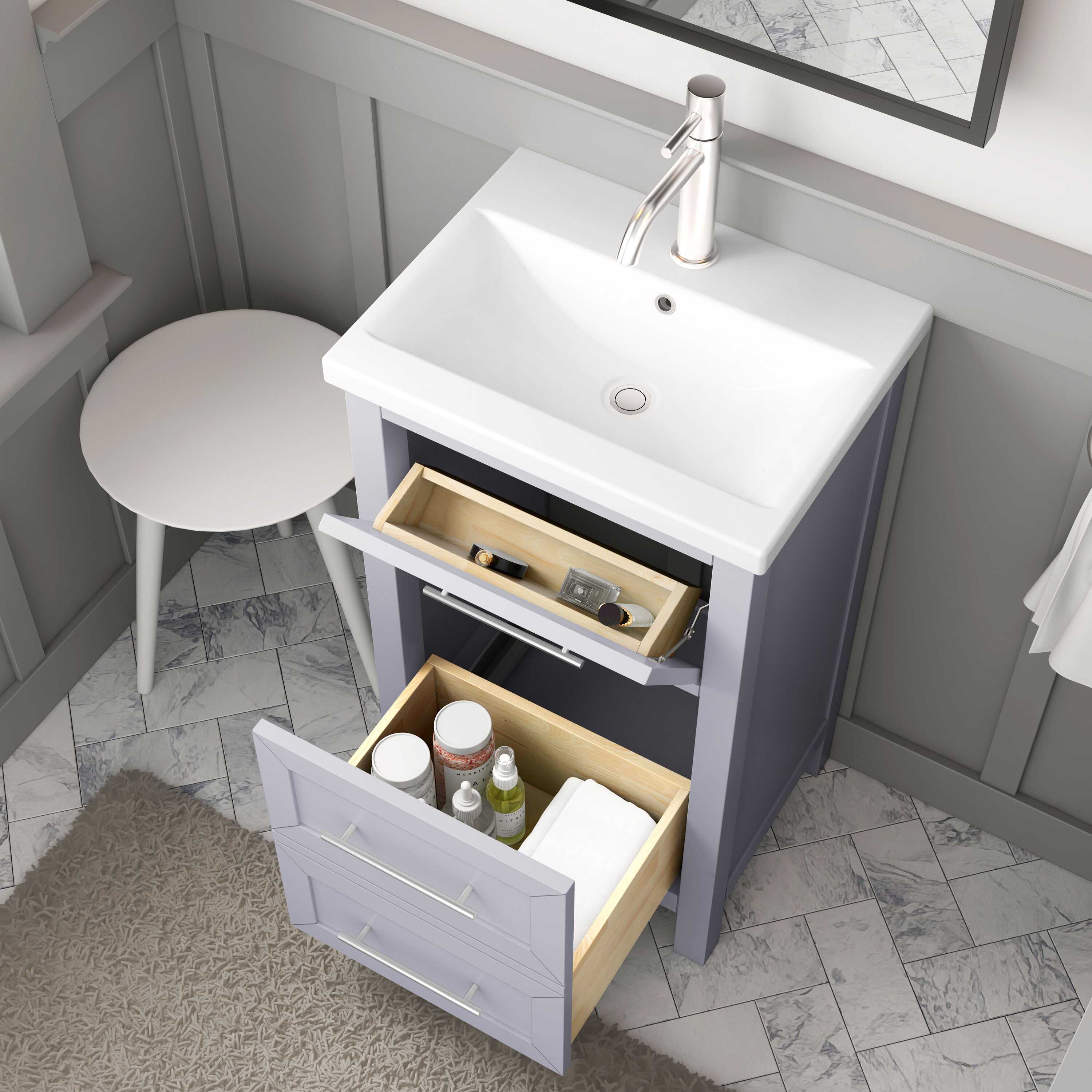 TJAmerican TJ02-22V2016GR Bath-Vanity-Combo - View #4